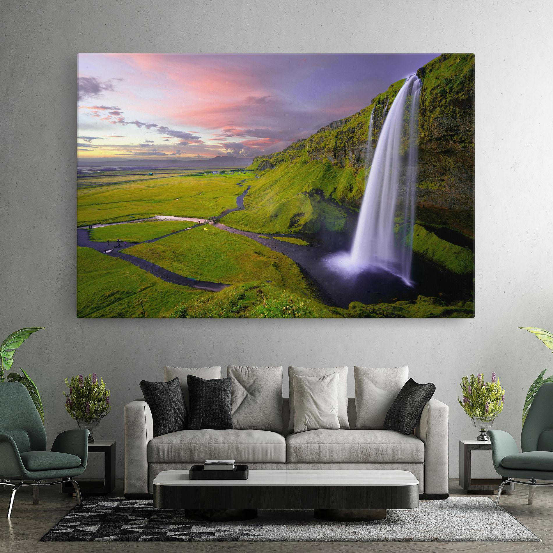 Leinwandbild Pink Wky Waterfall mockup 7