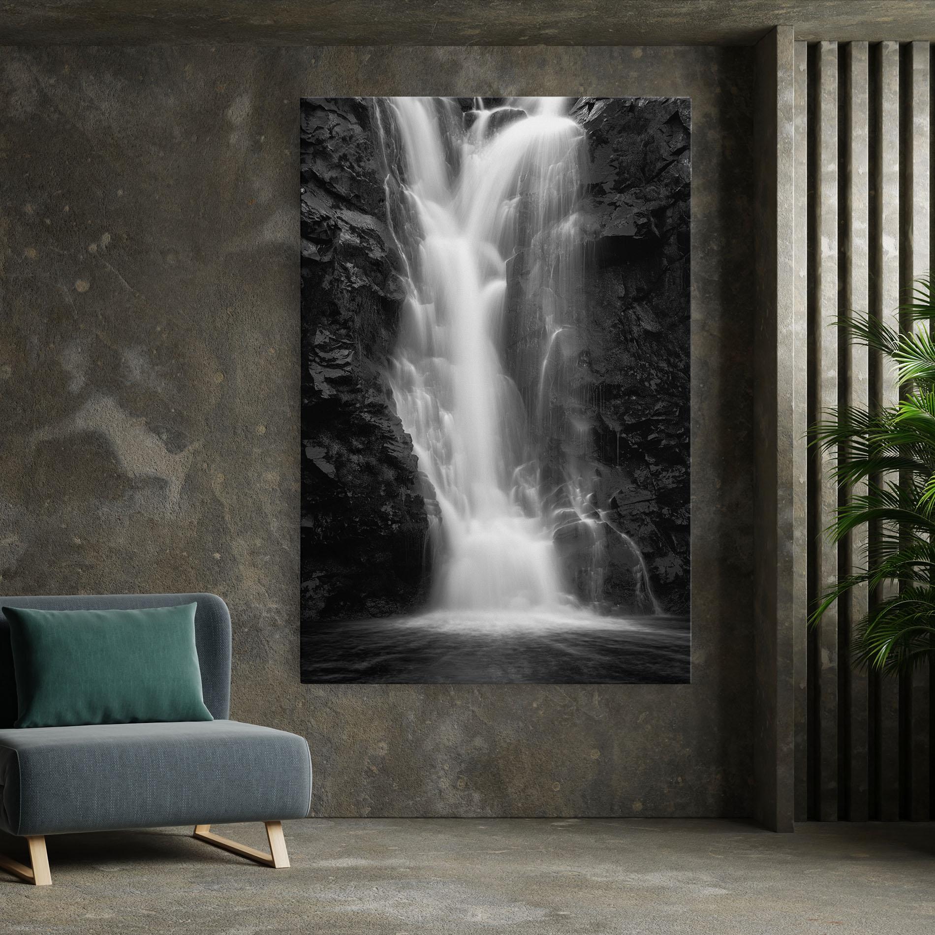 Leinwandbild Black Rock Waterfall View mockup 7