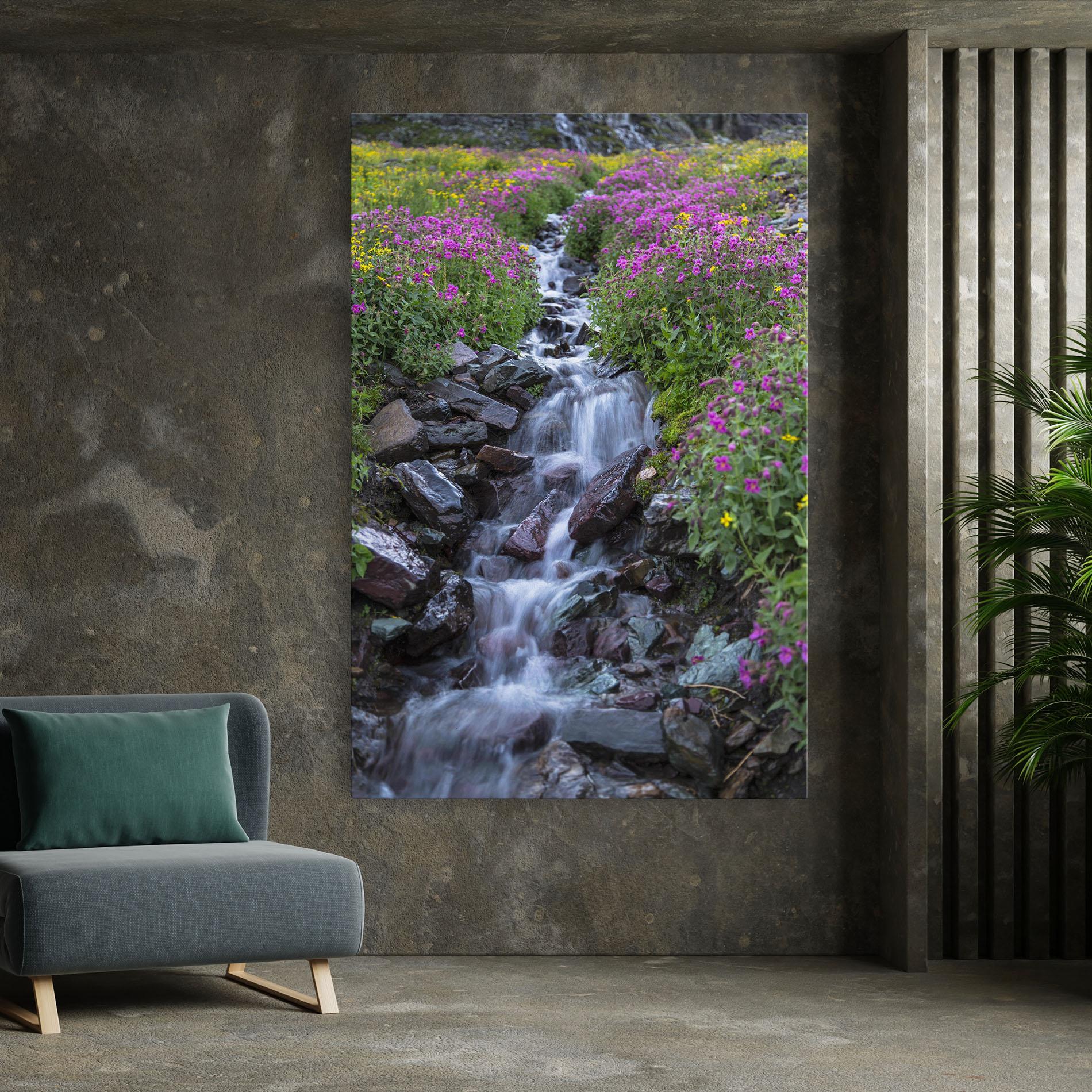 Leinwandbild Water Falling Field mockup 7