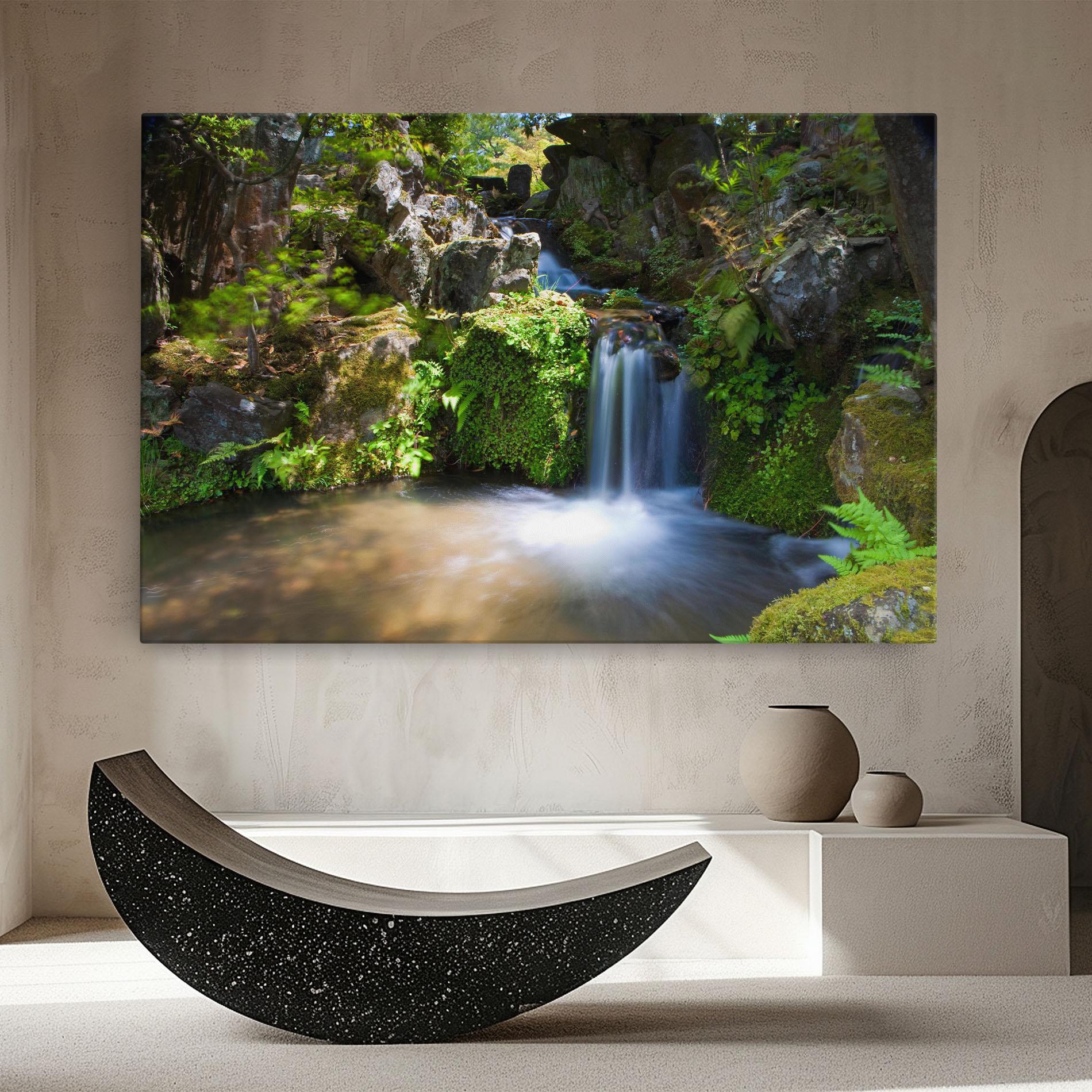 Leinwandbild Jungle View Waterfall mockup 8
