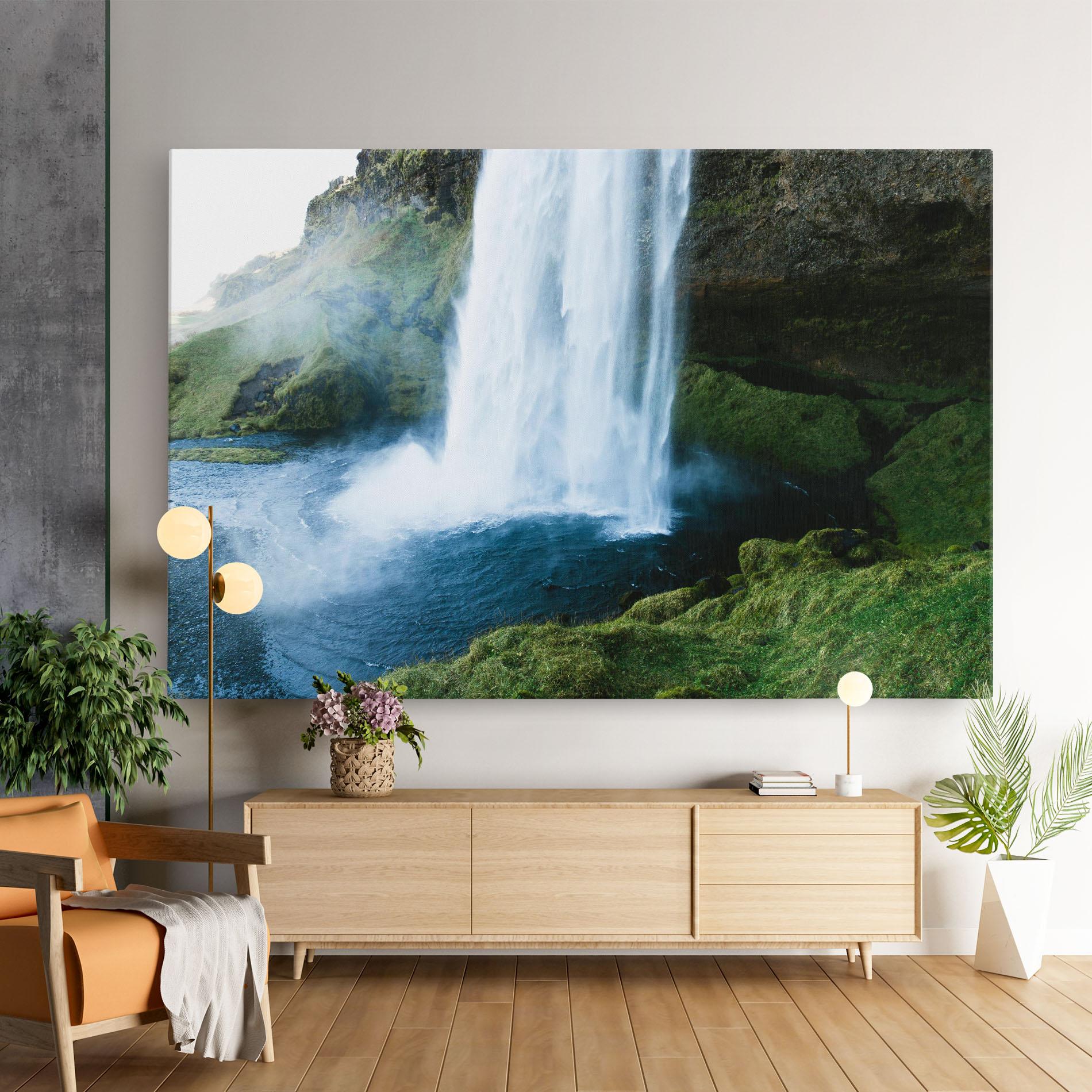 Leinwandbild Majestic Waterfall mockup 9