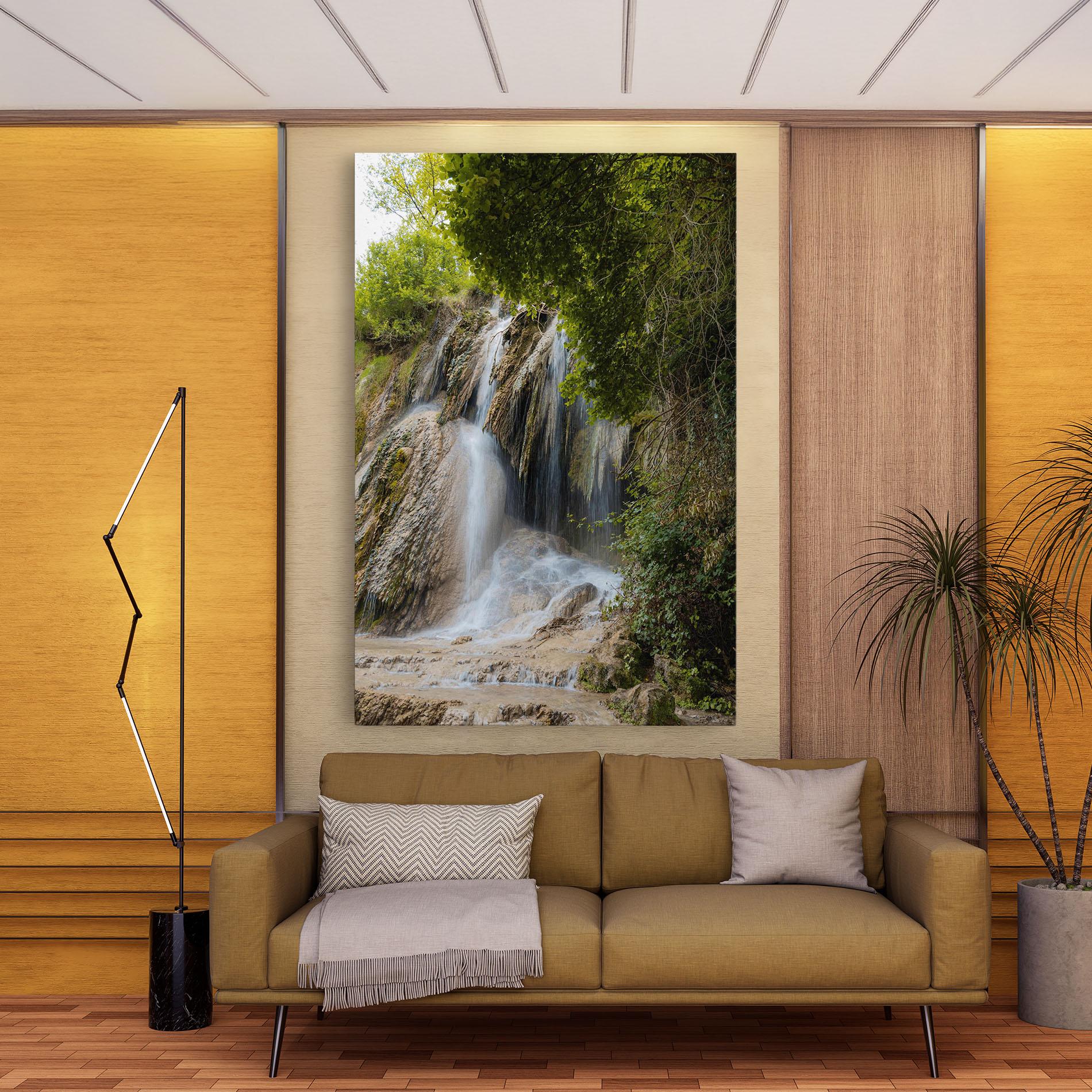 Leinwandbild Forest Waterfall View mockup 9