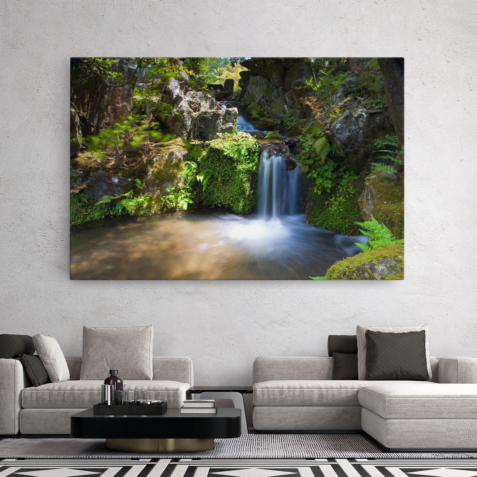 Leinwandbild Jungle View Waterfall mockup 2