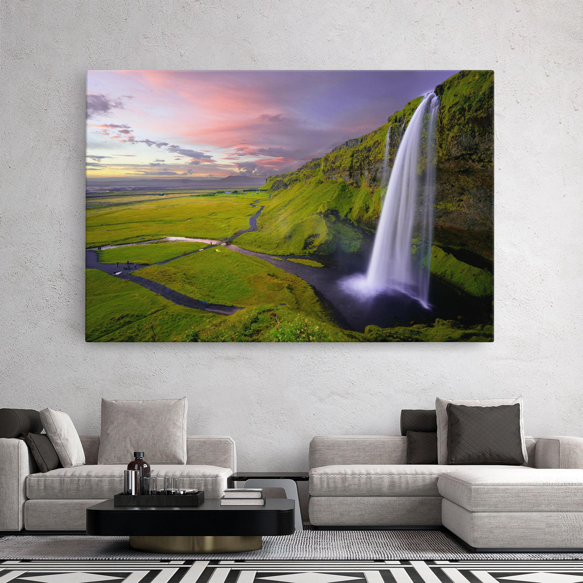 Leinwandbild Pink Wky Waterfall mockup 2