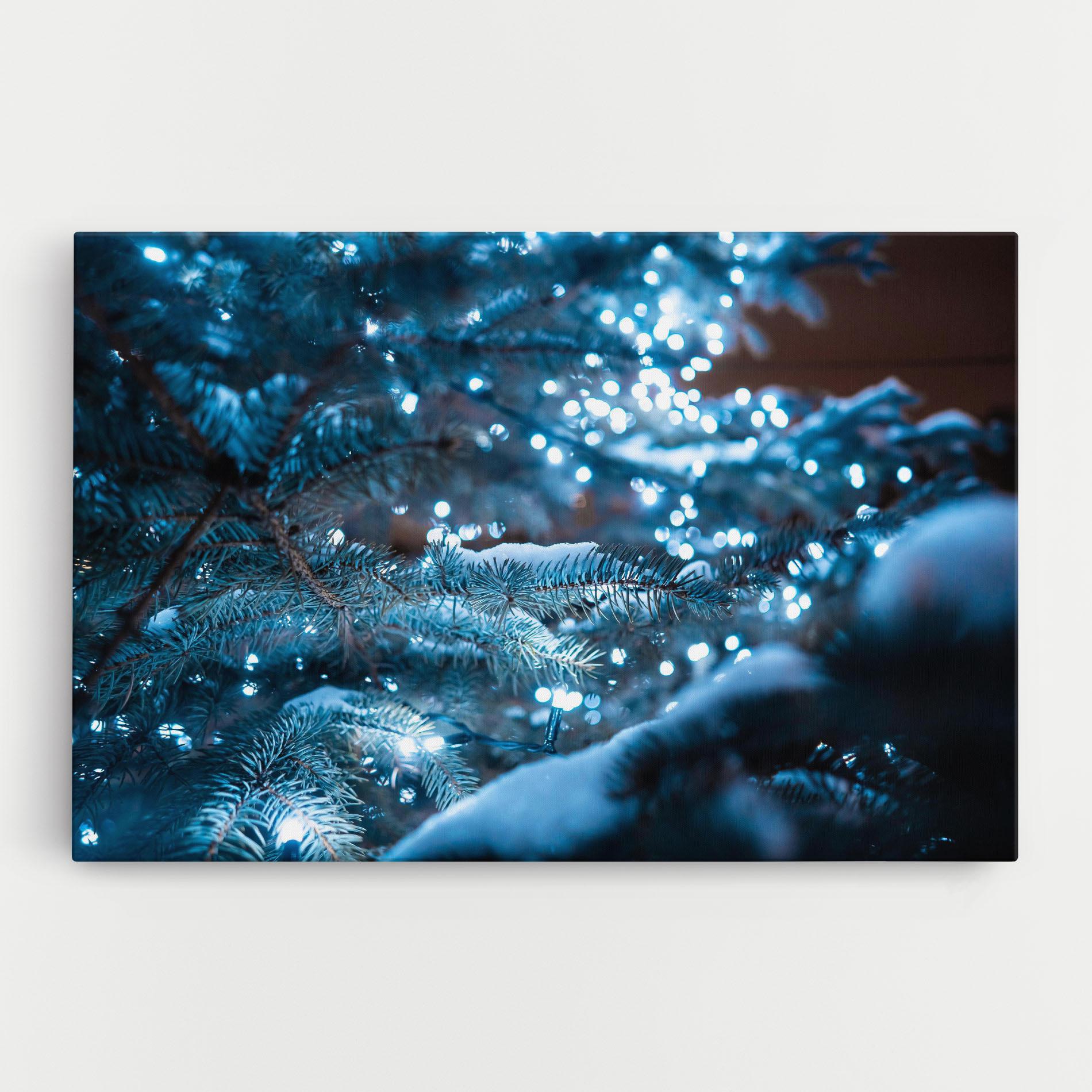 Leinwandbild Blue Christmas Tree mockup 0