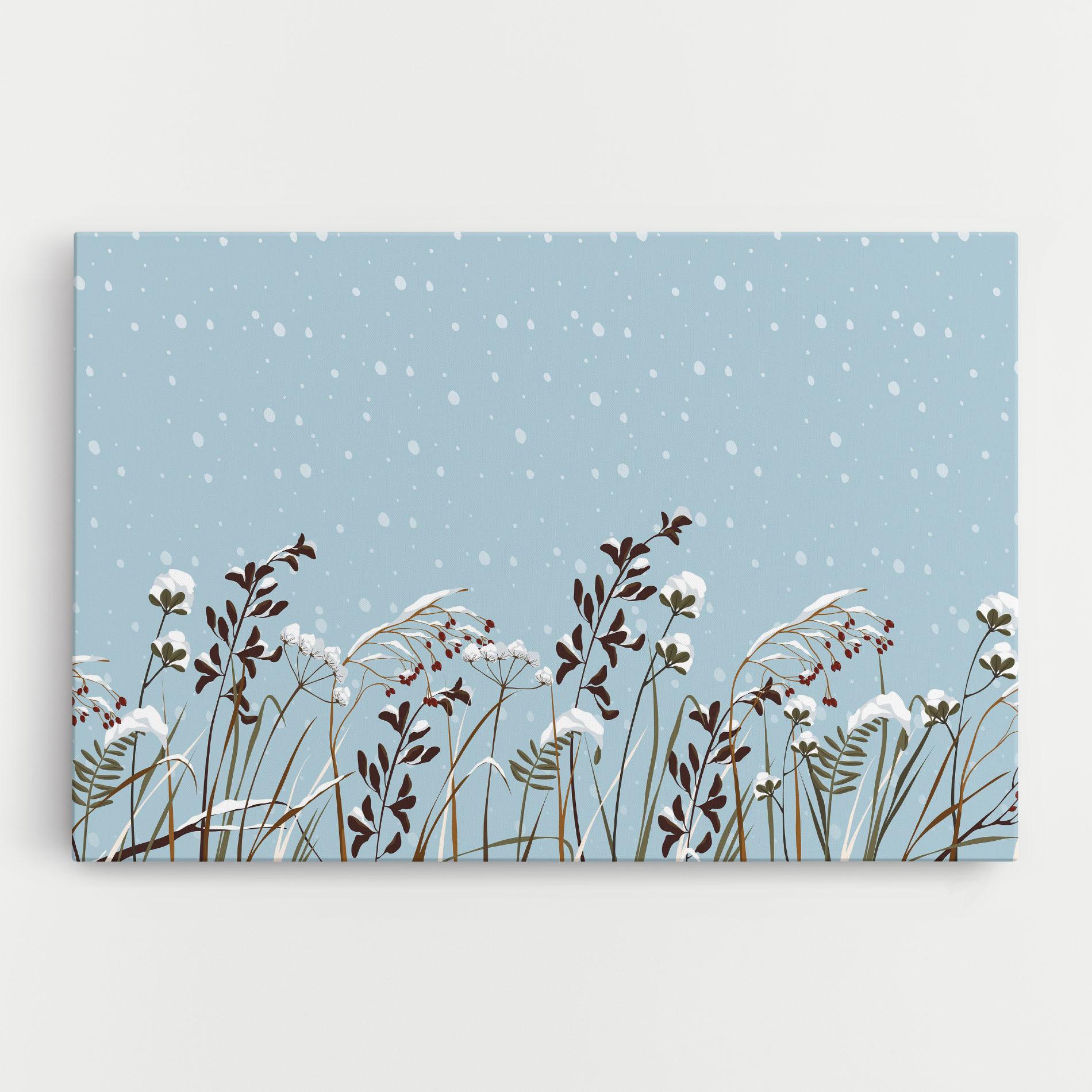 Leinwandbild Snow Plants mockup 0