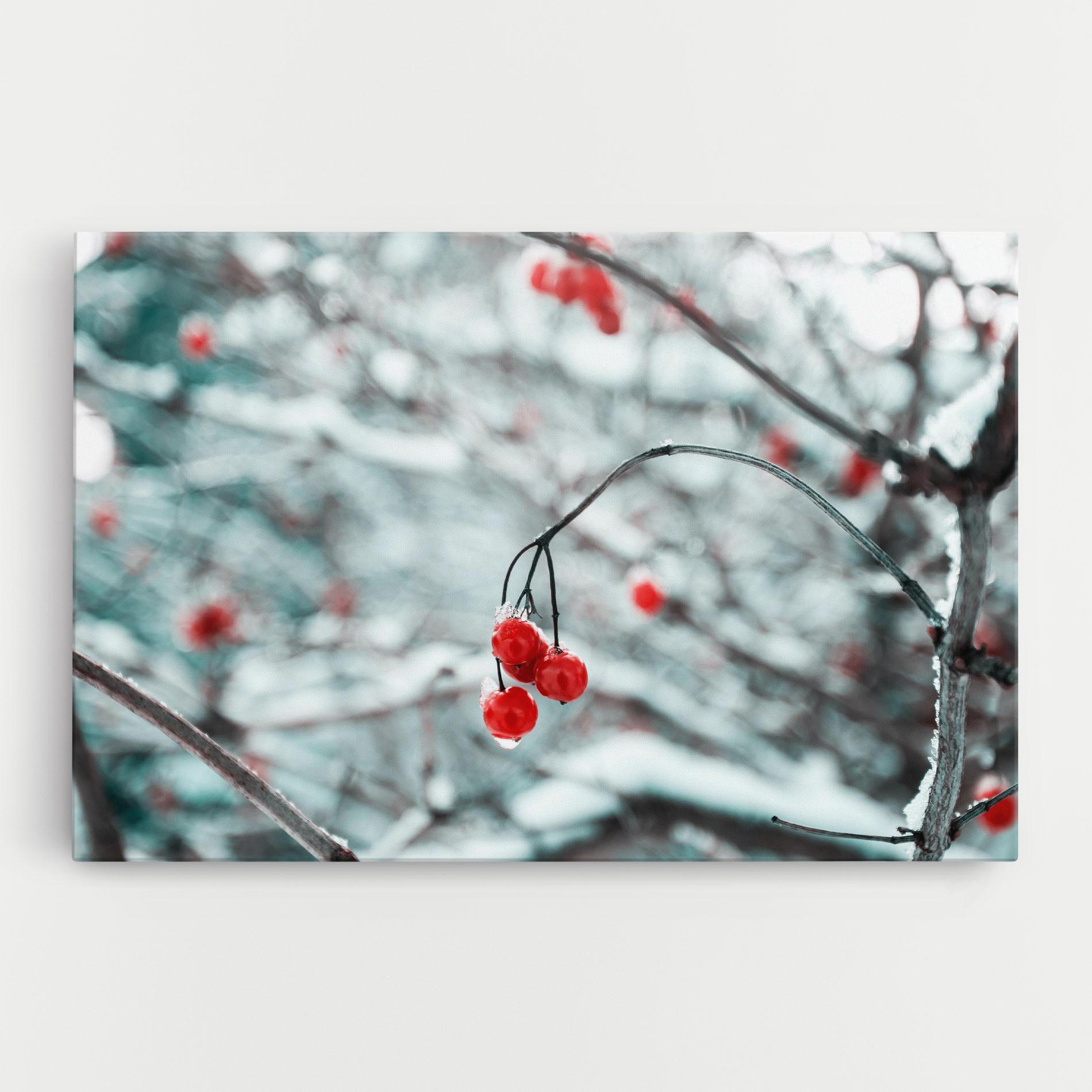 Leinwandbild Snow Red Fruits mockup 0