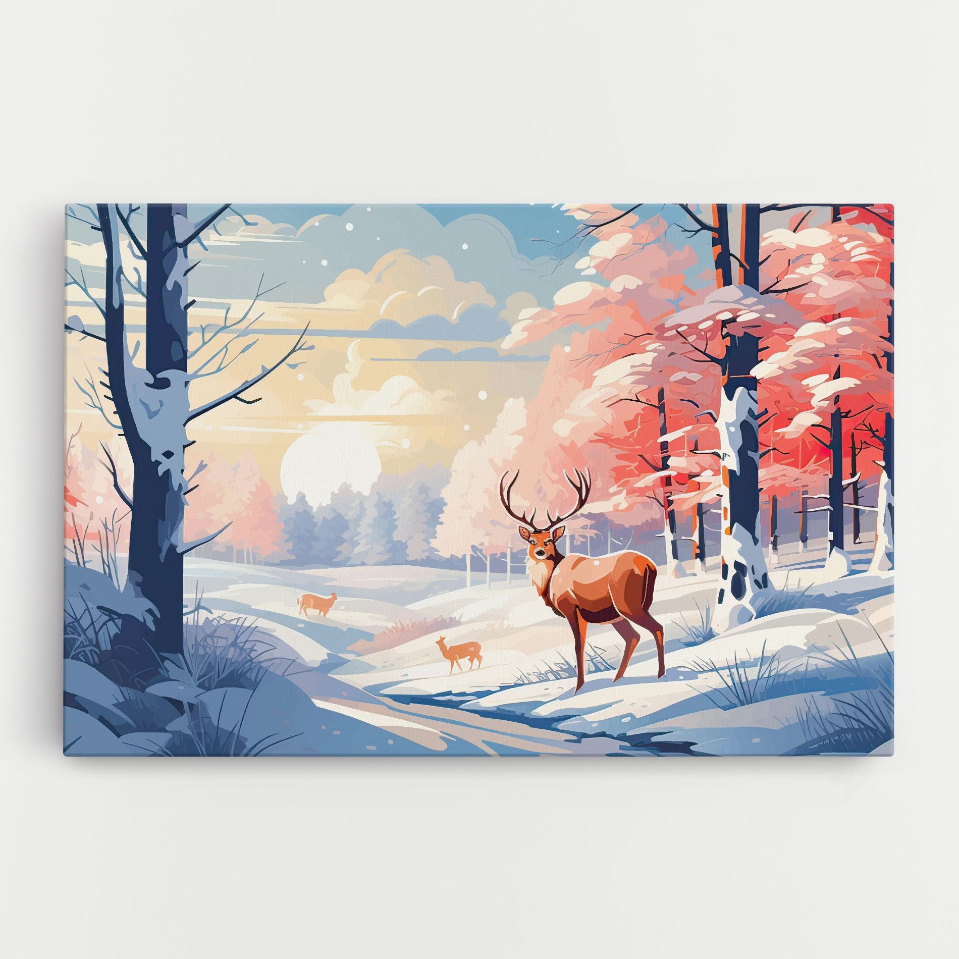 Winter Deer Art mockup 0