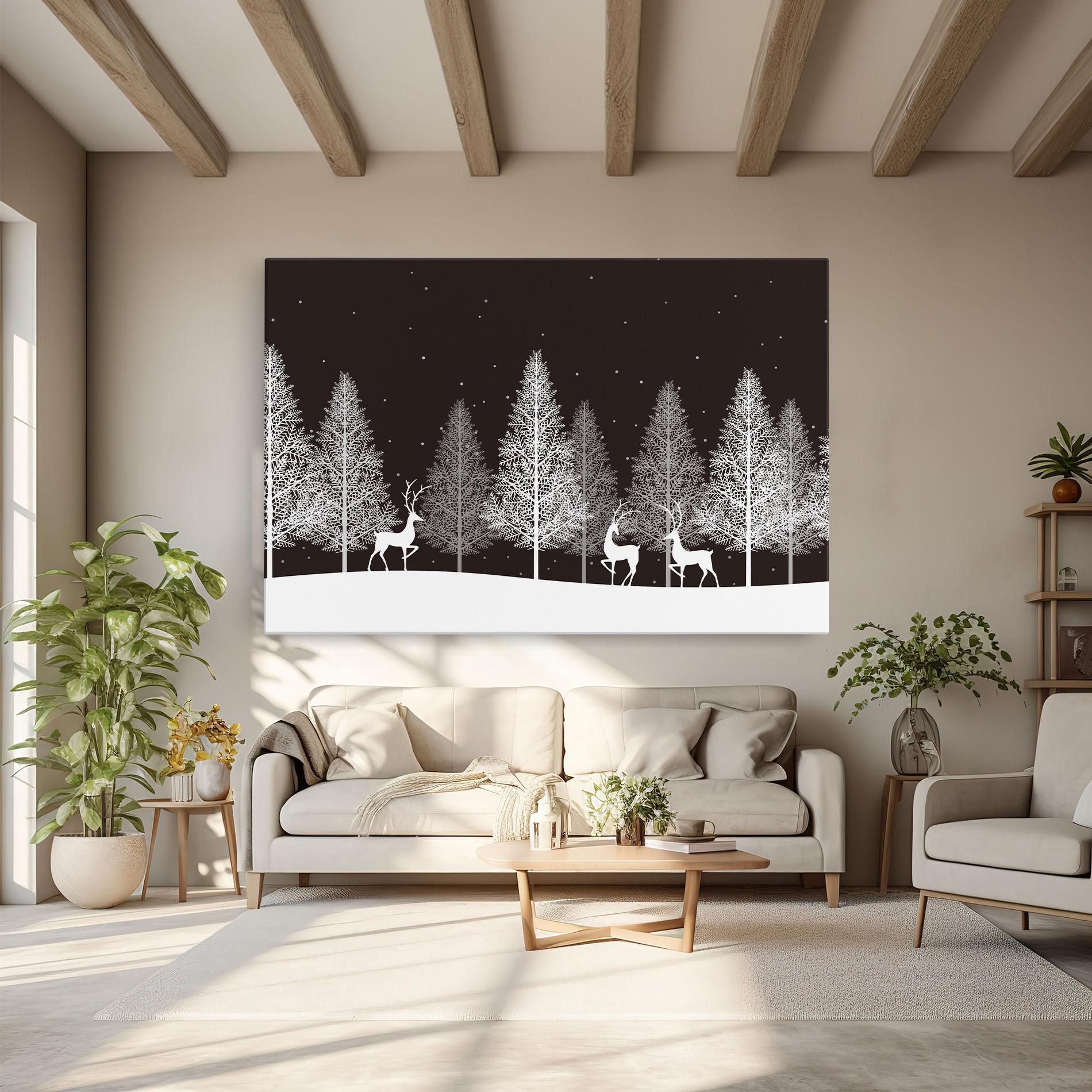 Leinwandbild Brown Sky Winter mockup 6