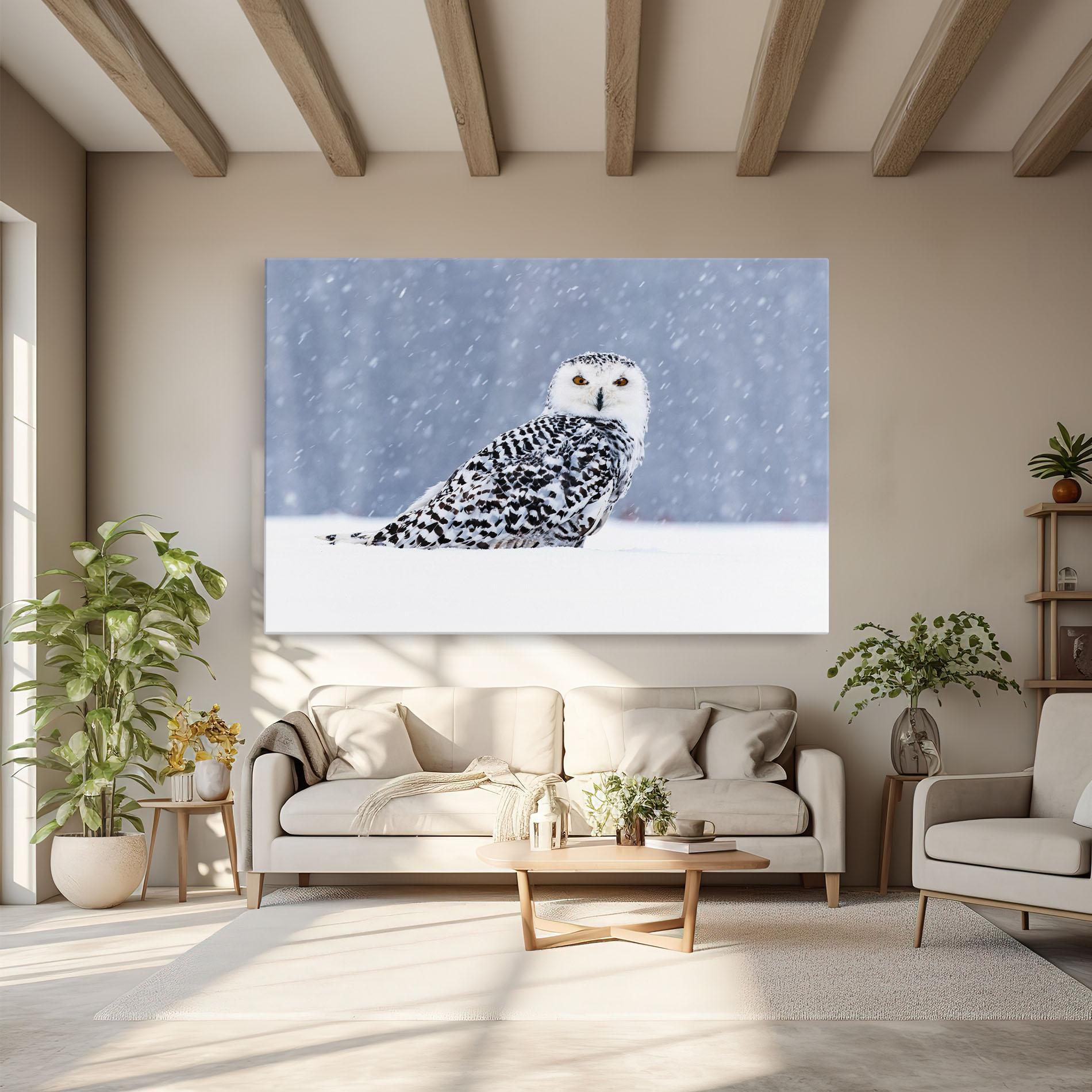 Leinwandbild Snow Owl mockup 6