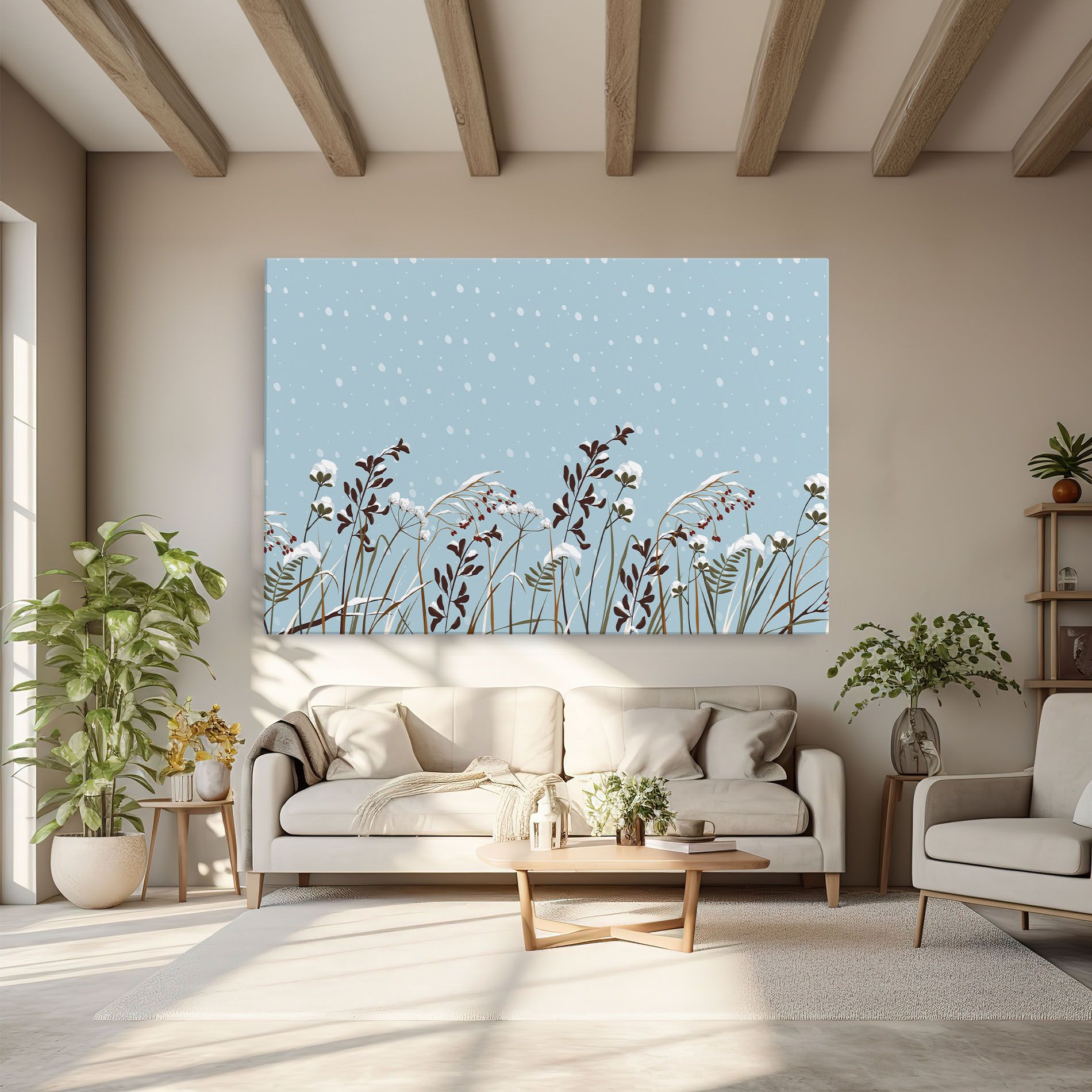Leinwandbild Snow Plants