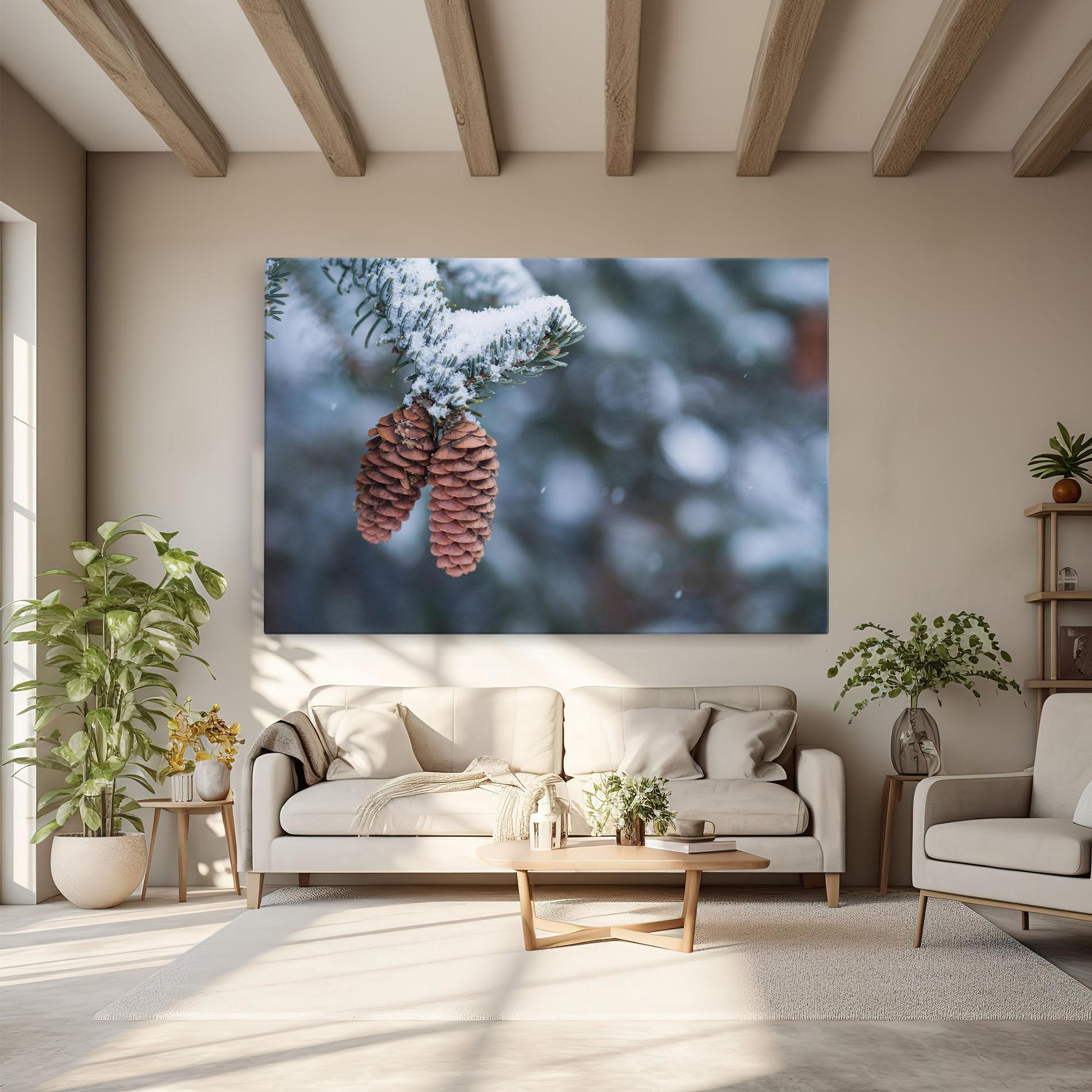 Leinwandbild Winter Cones mockup 6