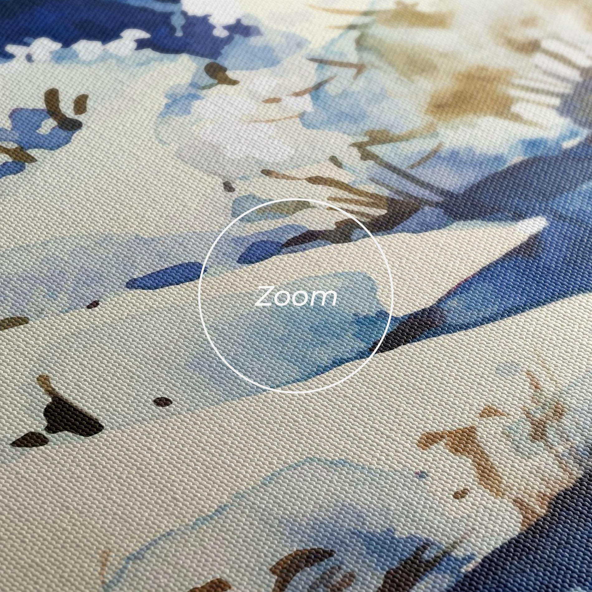 Leinwandbild Blue Trees Winter mockup 3