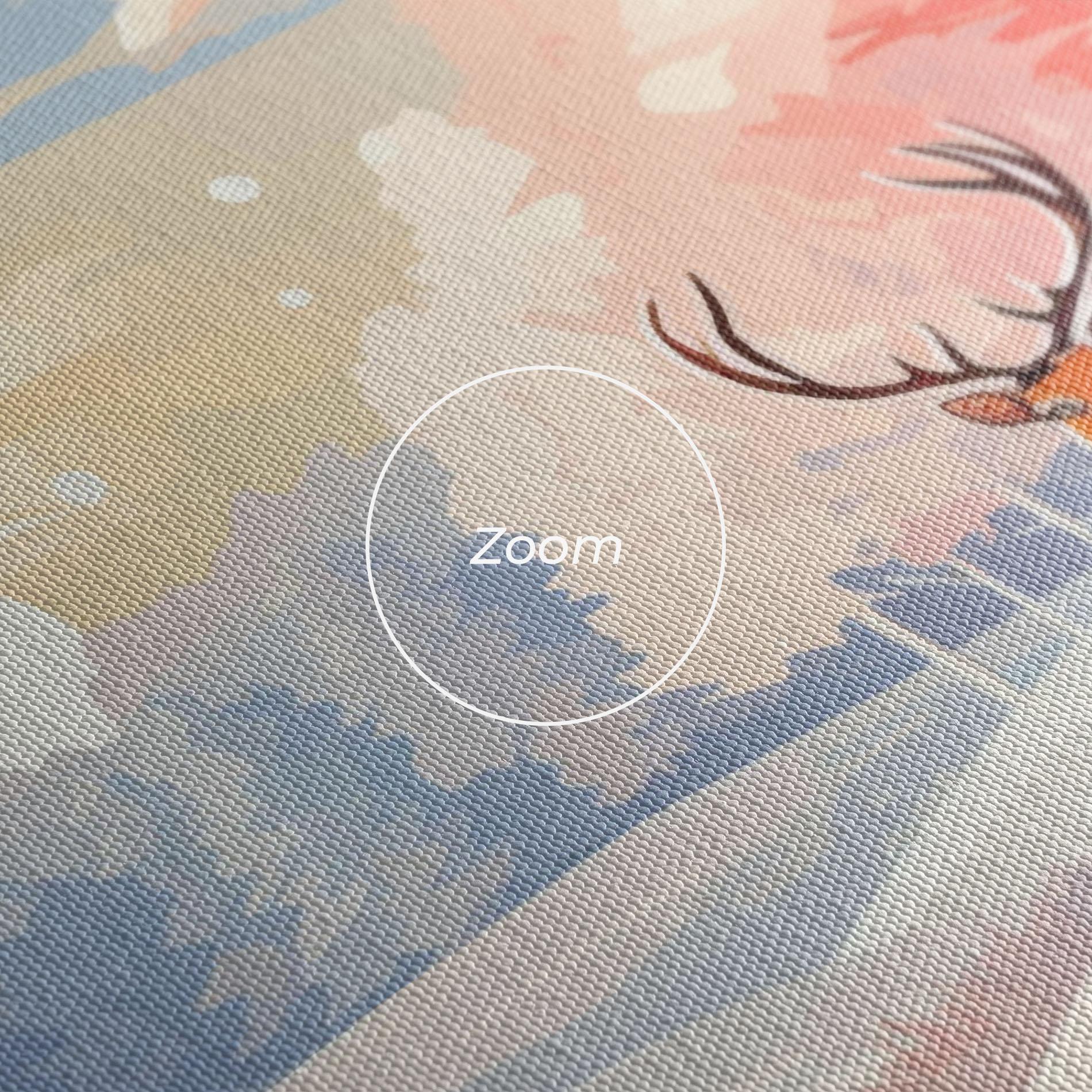 Leinwandbild Winter Deer Art mockup 3