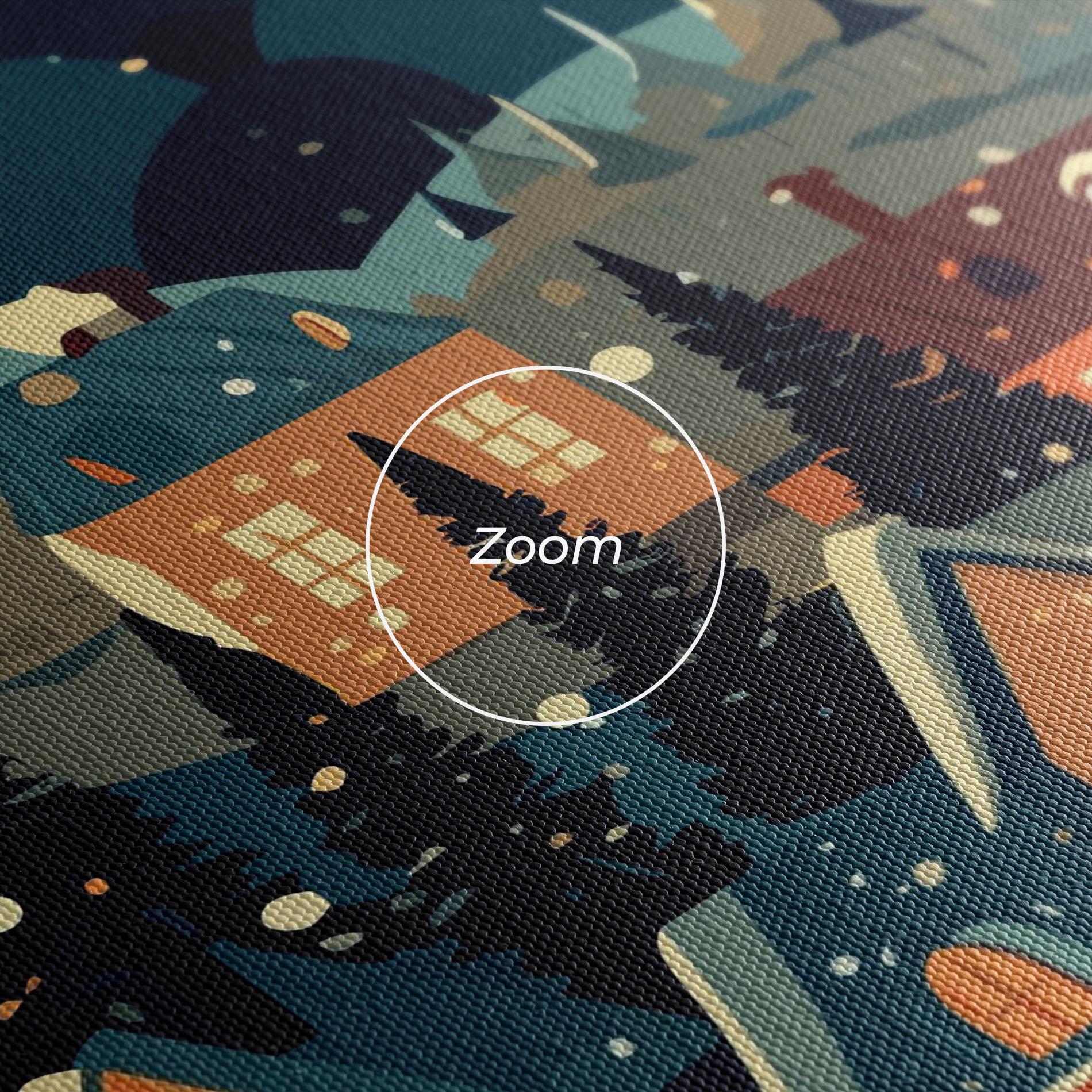 Leinwandbild Winter View Houses mockup 3