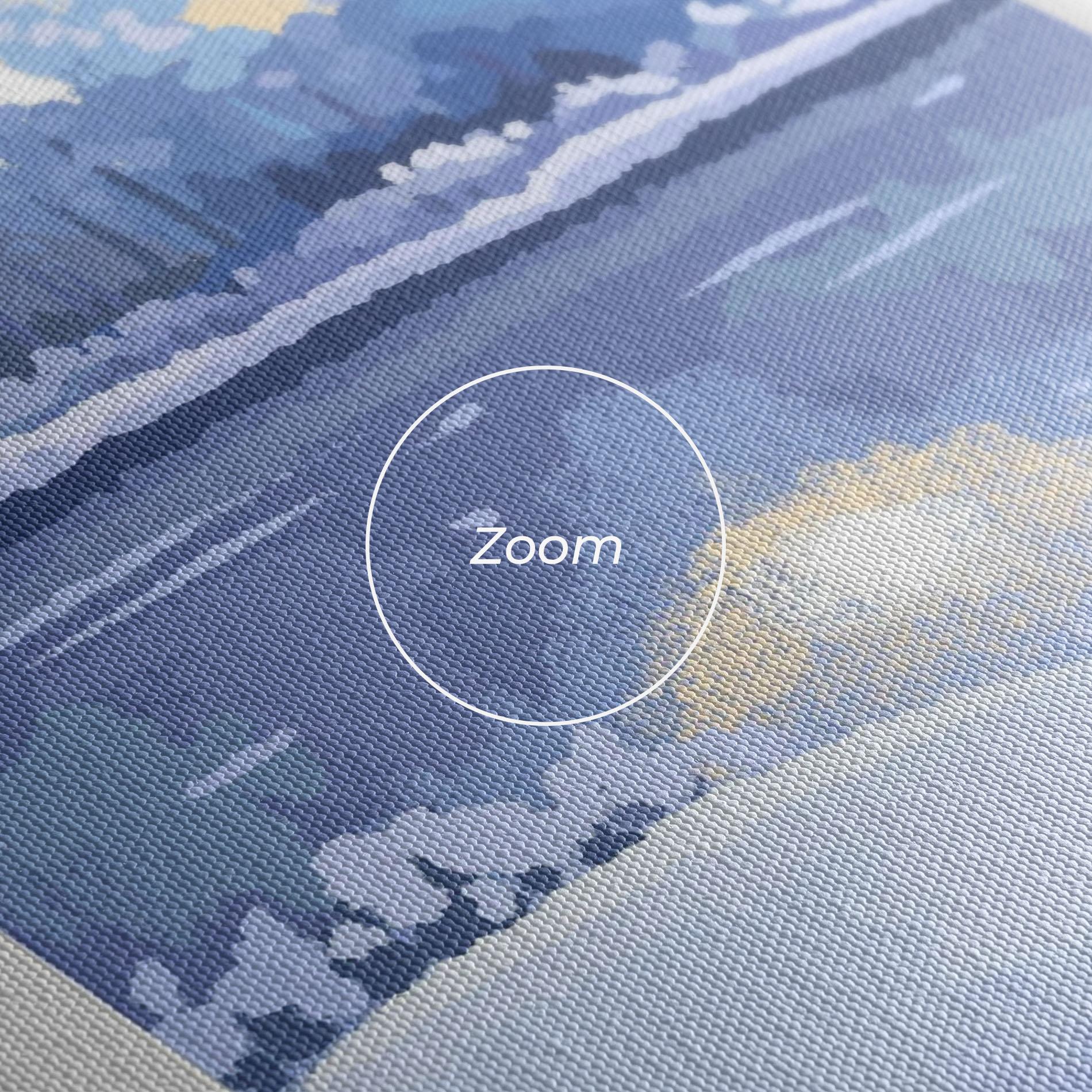 Leinwandbild Winter_landscape_with_forest_and_field_vector_illustration14 mockup 3