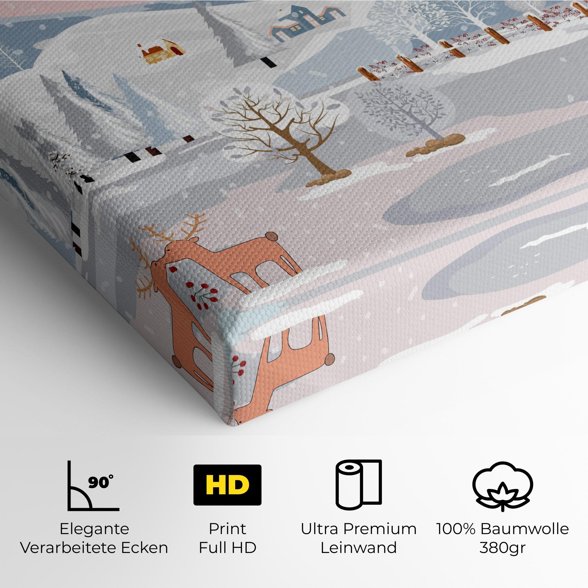 Leinwandbild Pink Sky Winter mockup 4