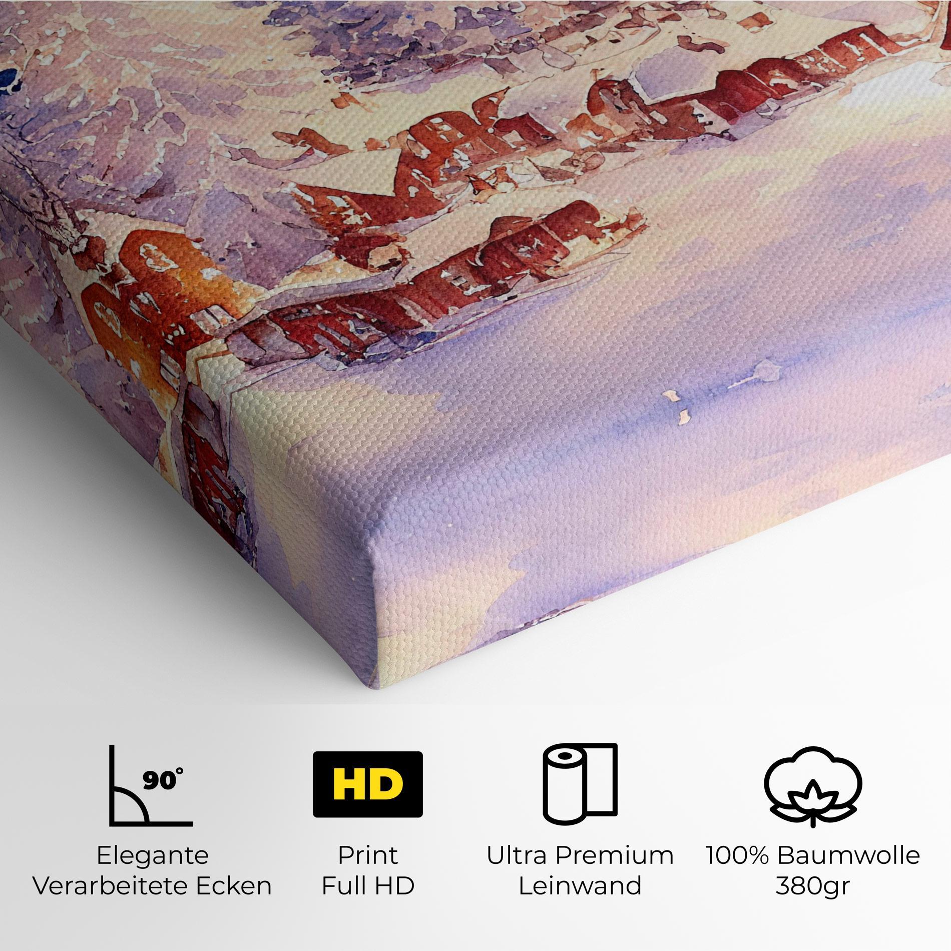 Leinwandbild Snow Falling Painting mockup 4