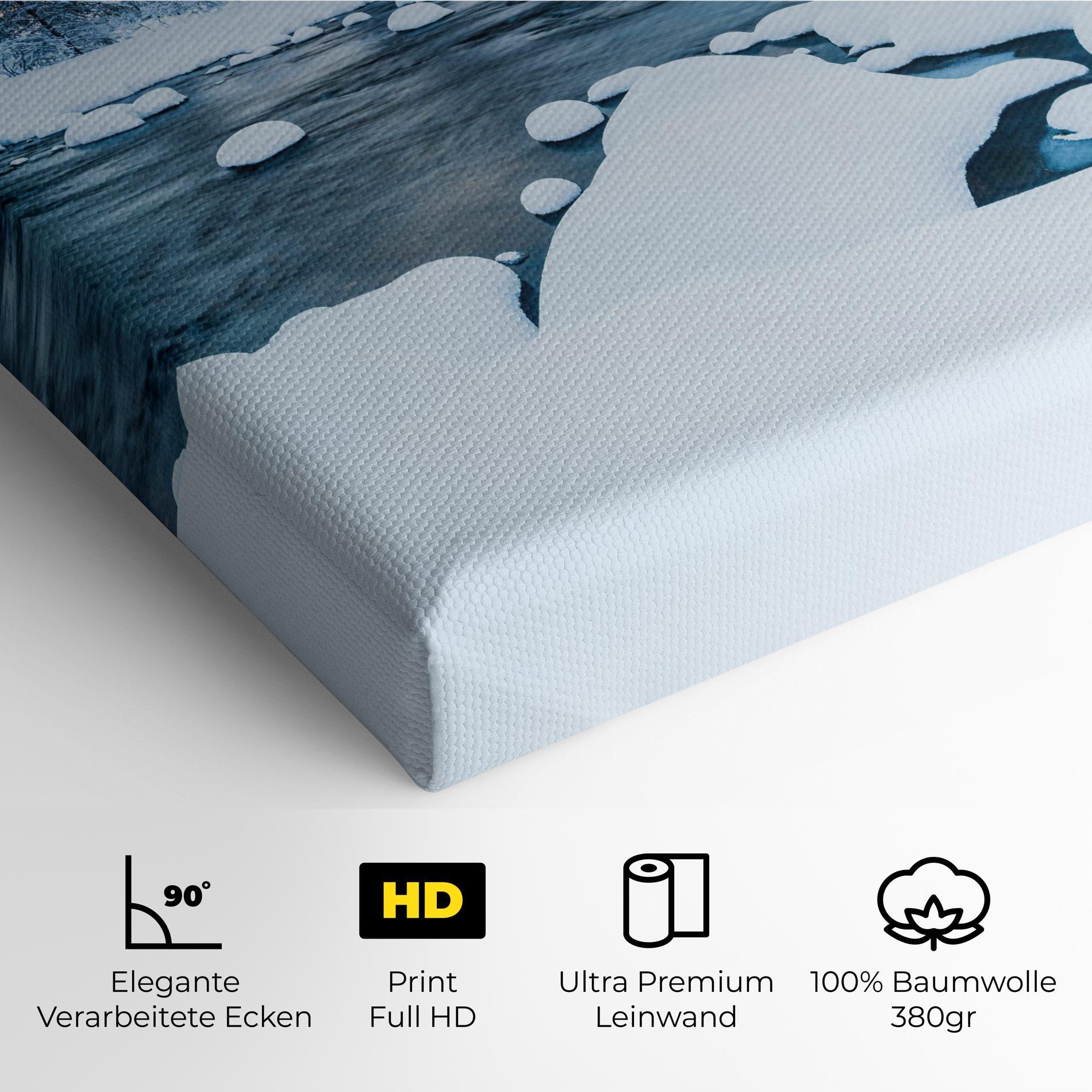 Leinwandbild Winter River mockup 4