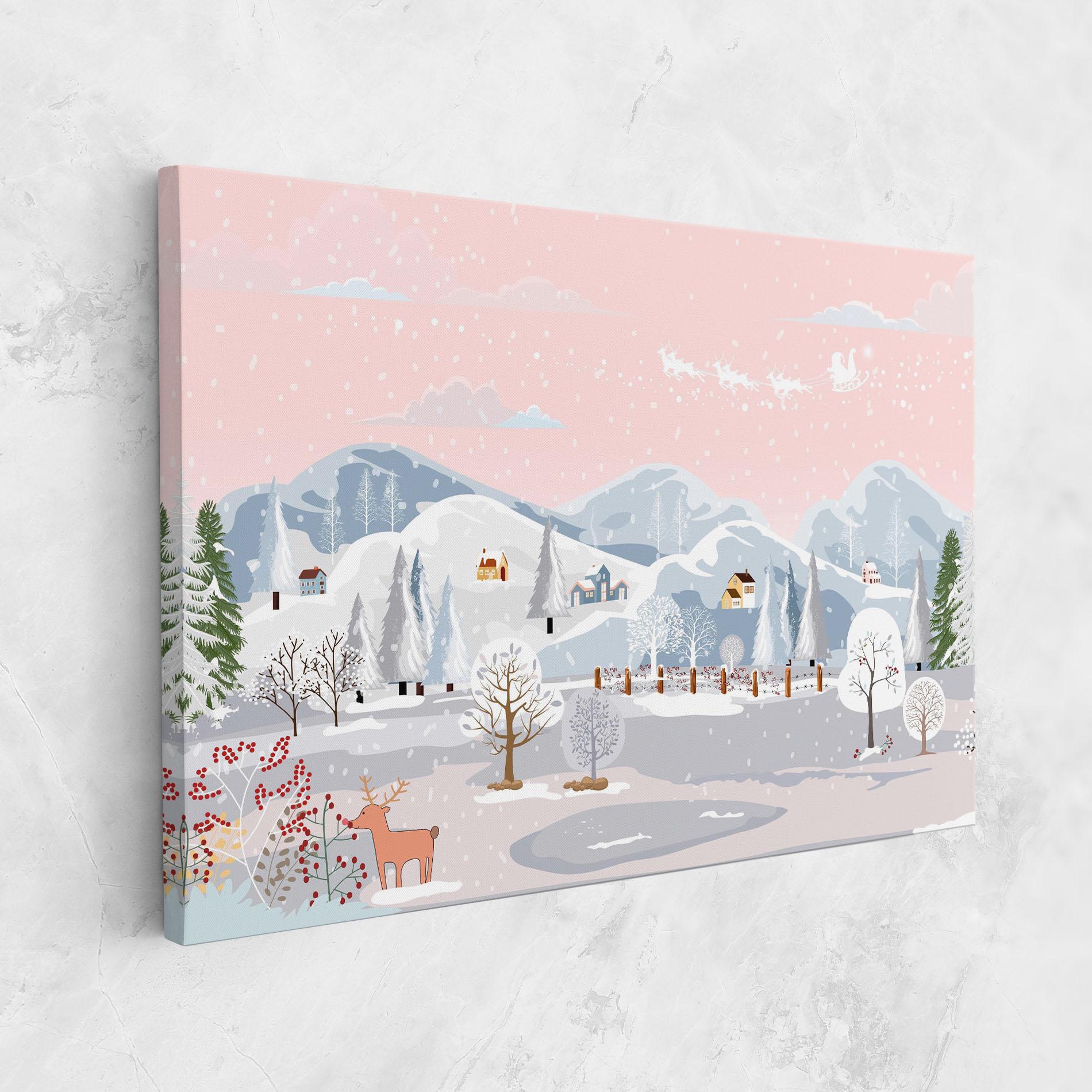 Leinwandbild Pink Sky Winter mockup 1