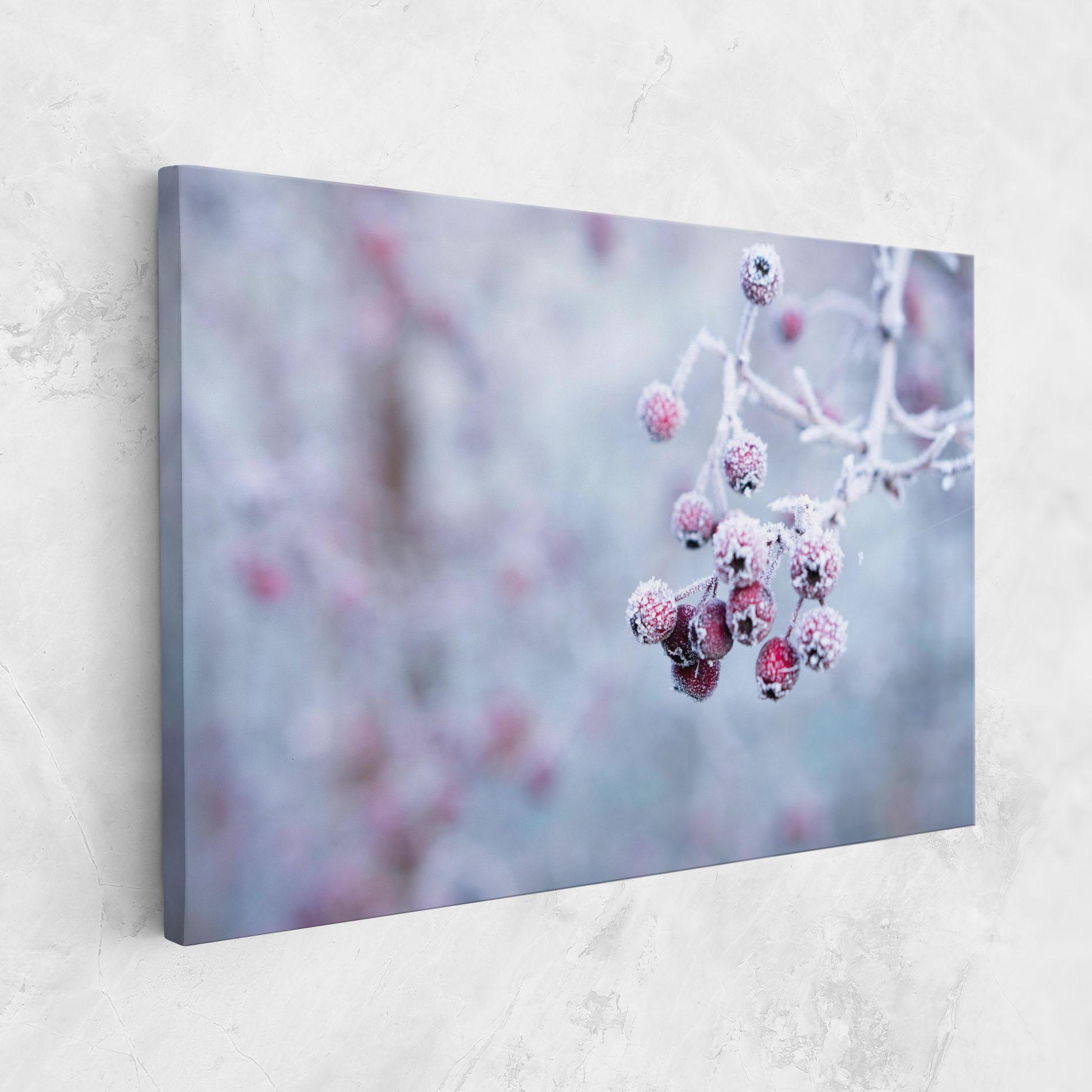 Leinwandbild Red Winter Fruits mockup 1