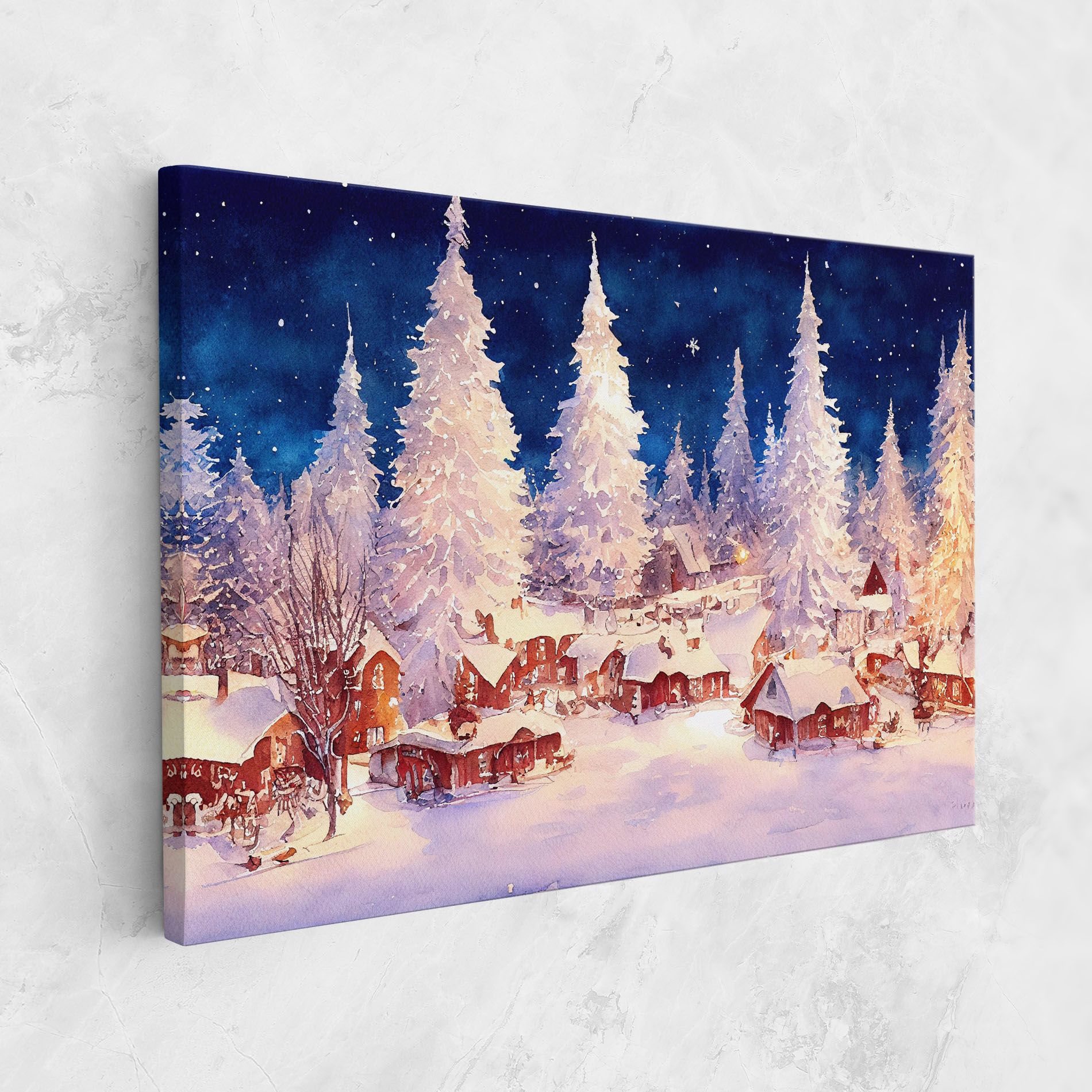 Snow Falling Painting mockup 1