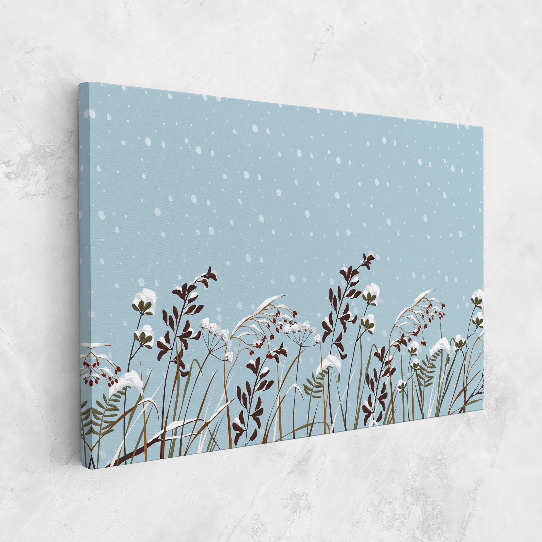 Leinwandbild Snow Plants mockup 1