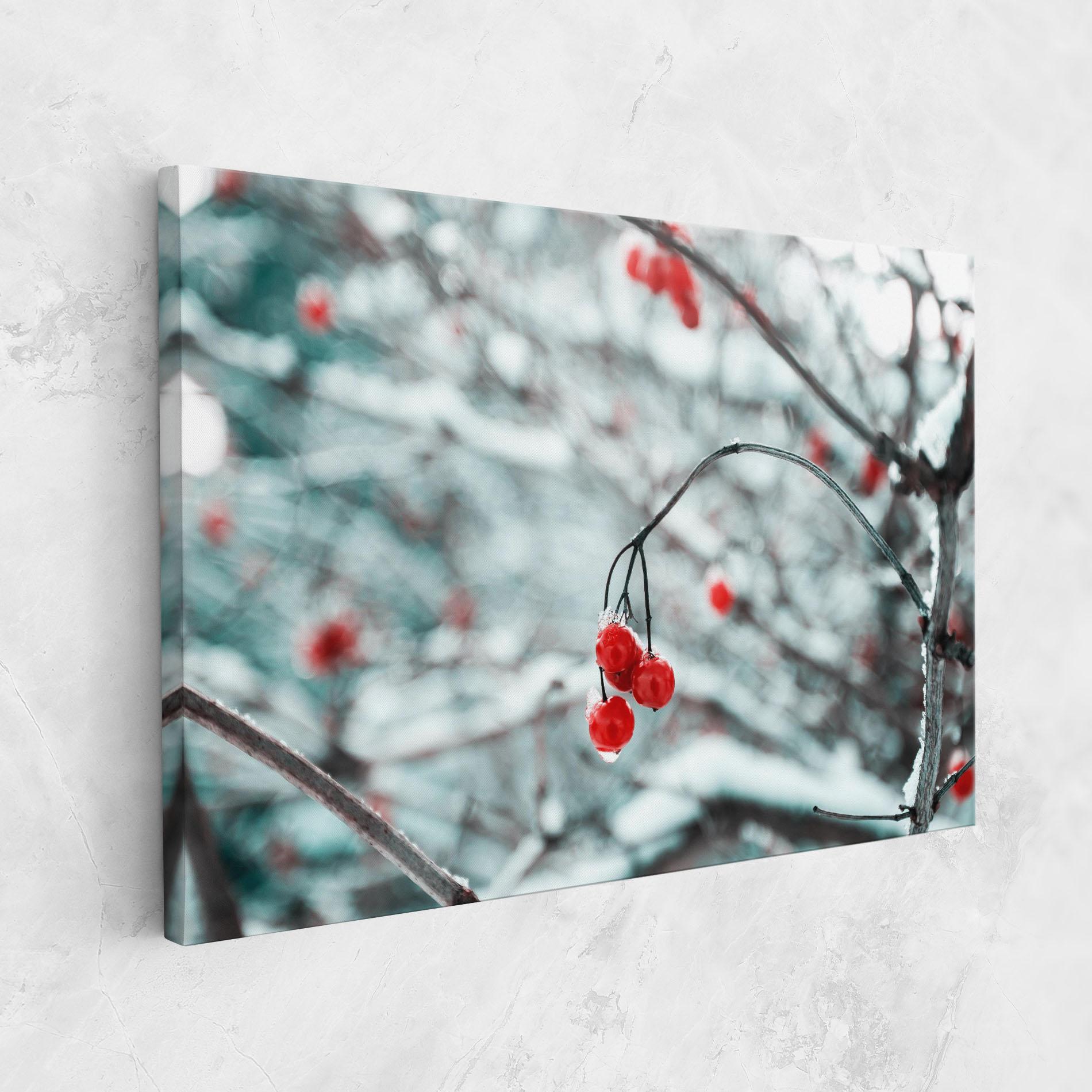 Leinwandbild Snow Red Fruits mockup 1