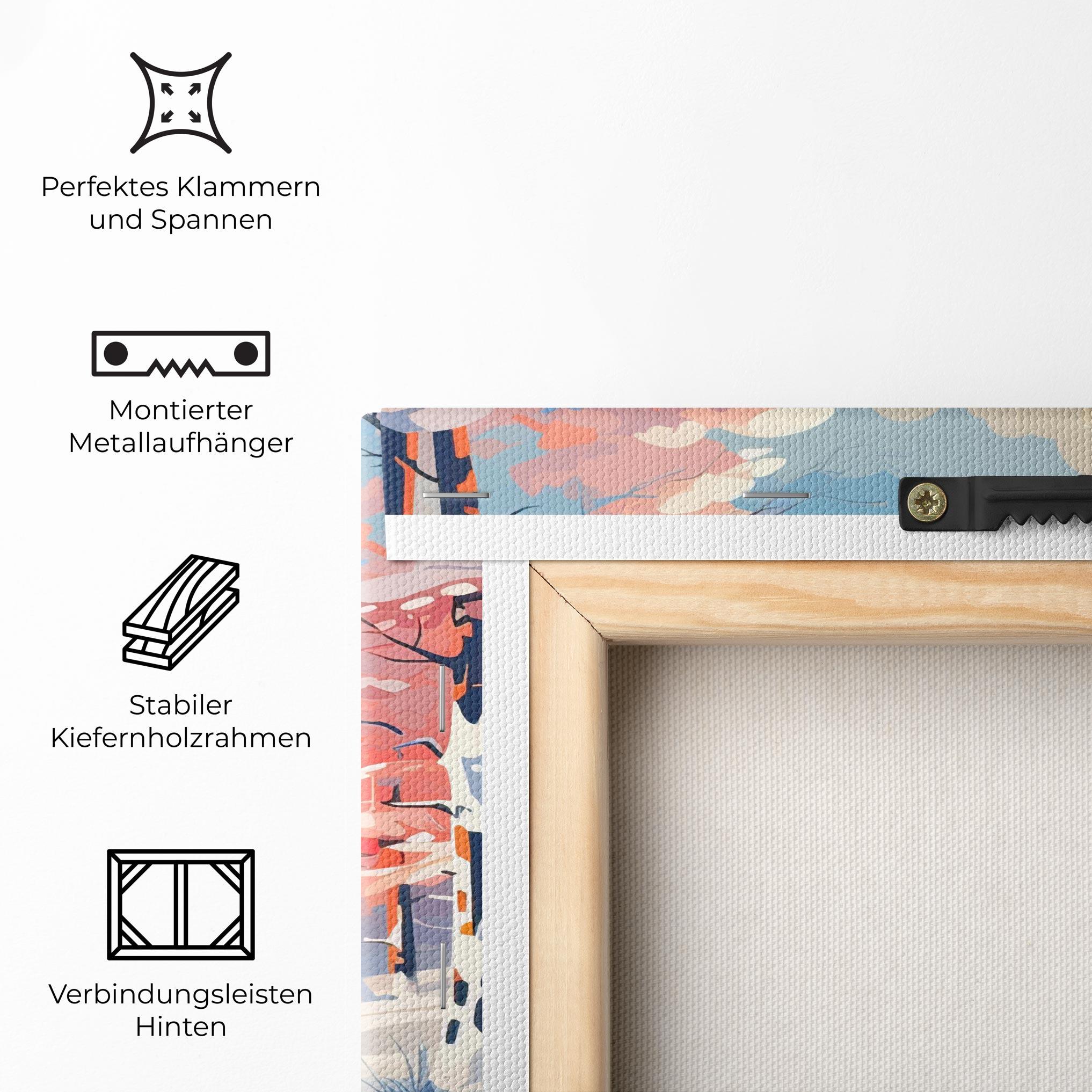 Leinwandbild Winter Deer Art mockup 5