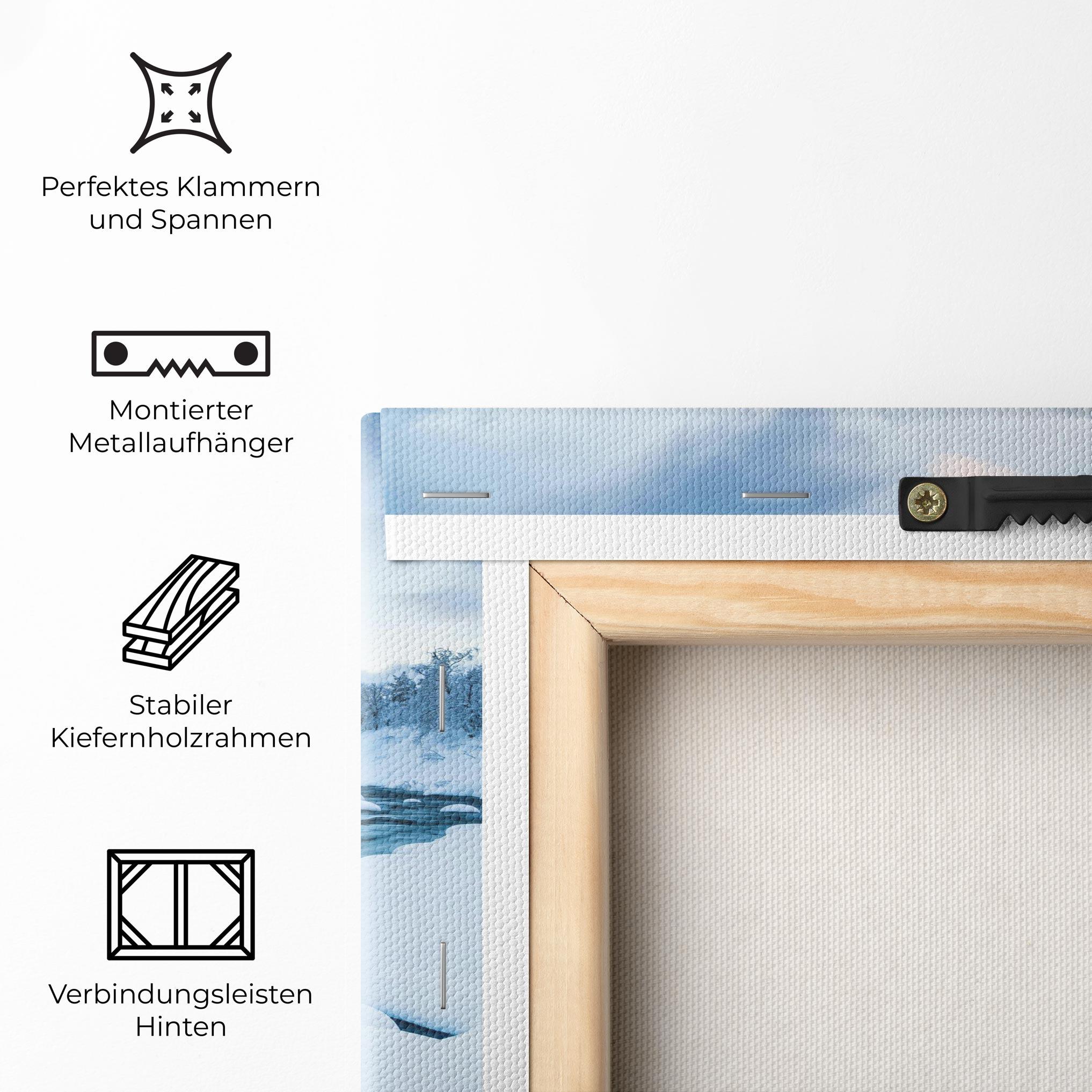 Leinwandbild Winter River mockup 5