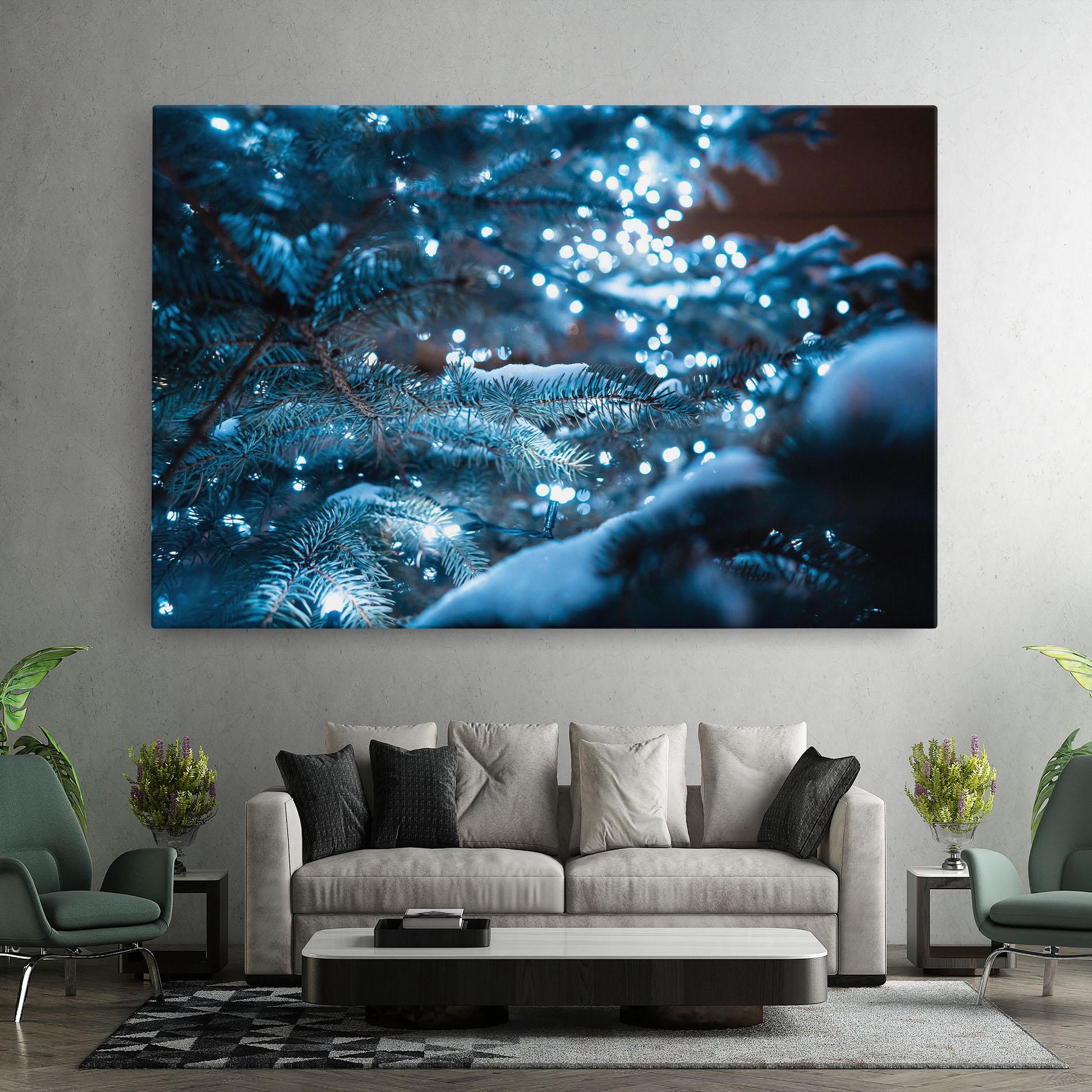 Leinwandbild Blue Christmas Tree mockup 7