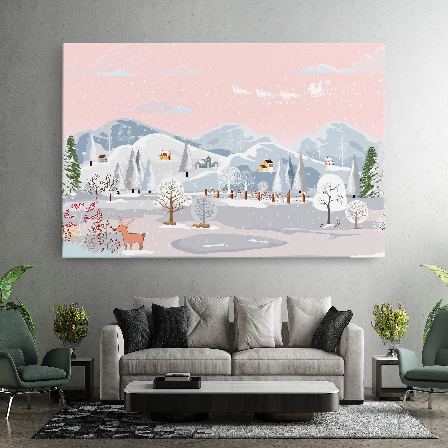 Leinwandbild Pink Sky Winter mockup 7