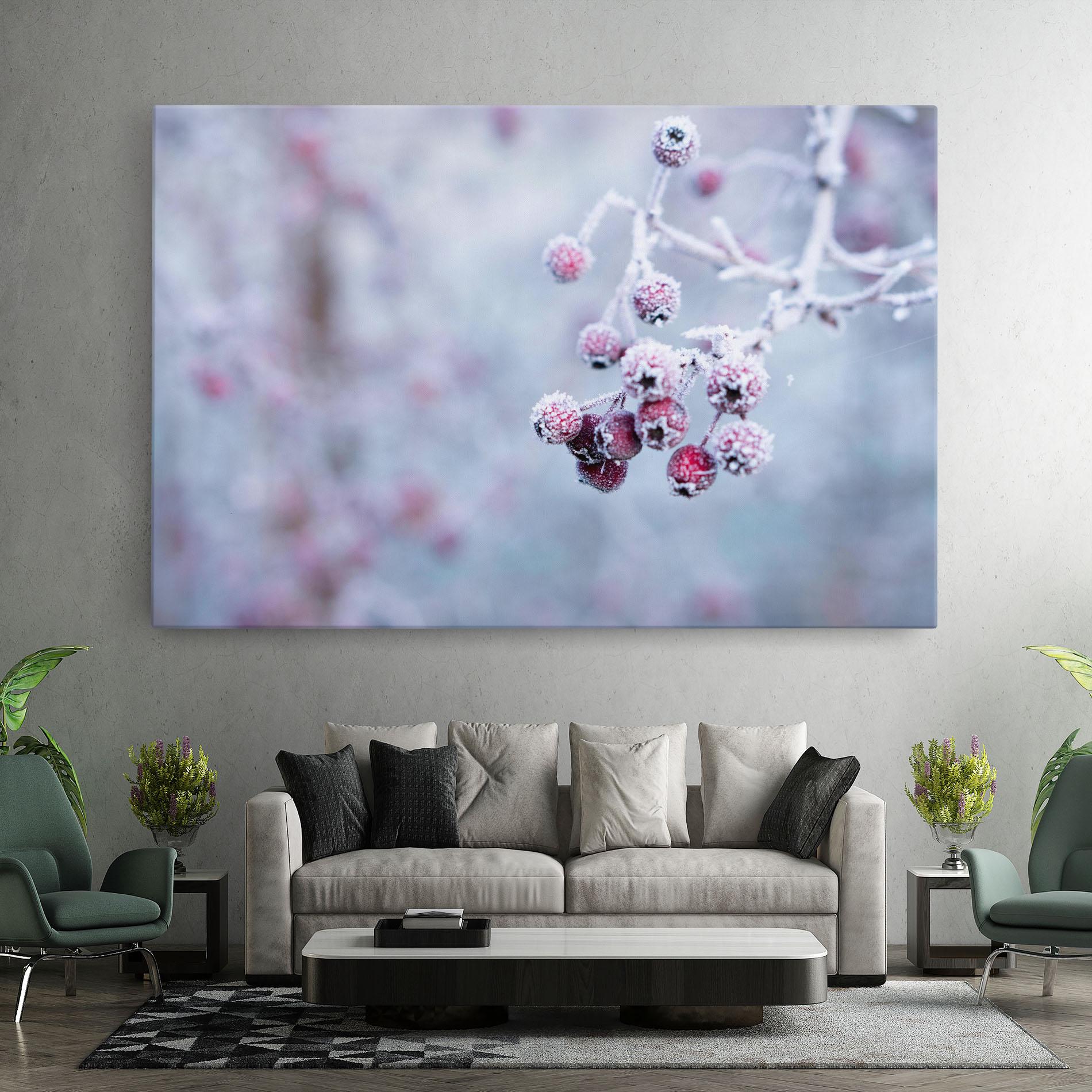 Leinwandbild Red Winter Fruits mockup 7