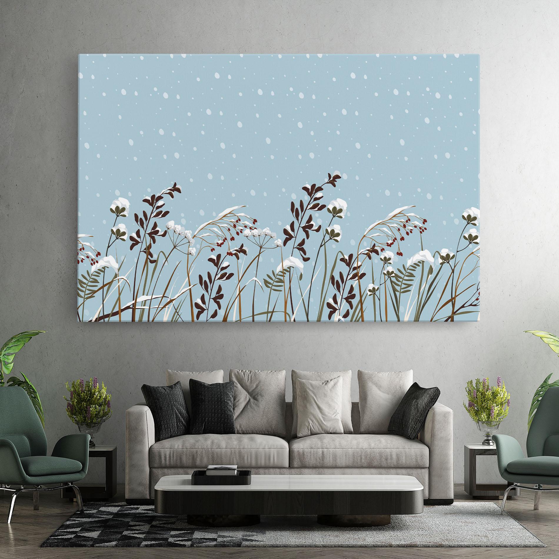 Leinwandbild Snow Plants mockup 7