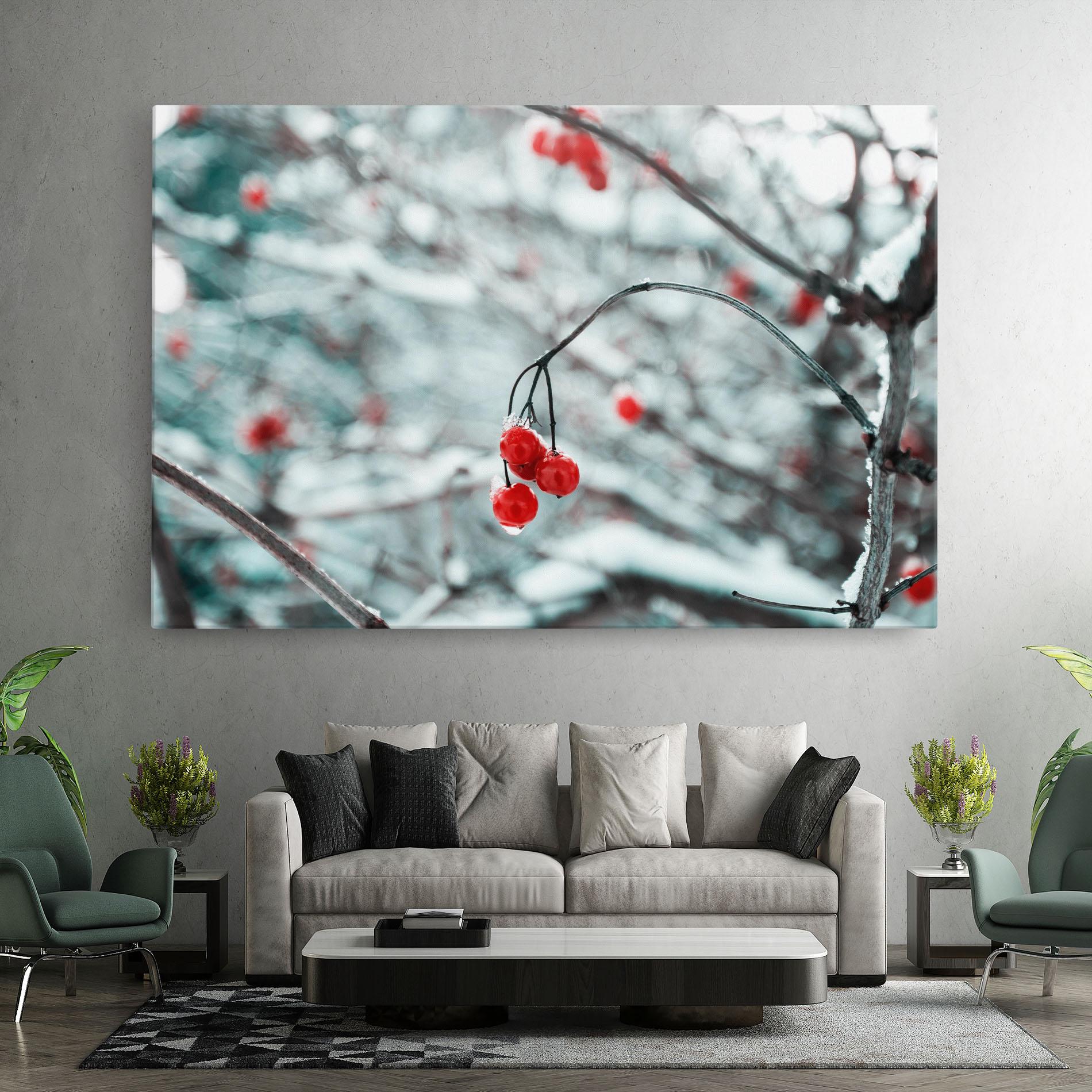 Leinwandbild Snow Red Fruits mockup 7