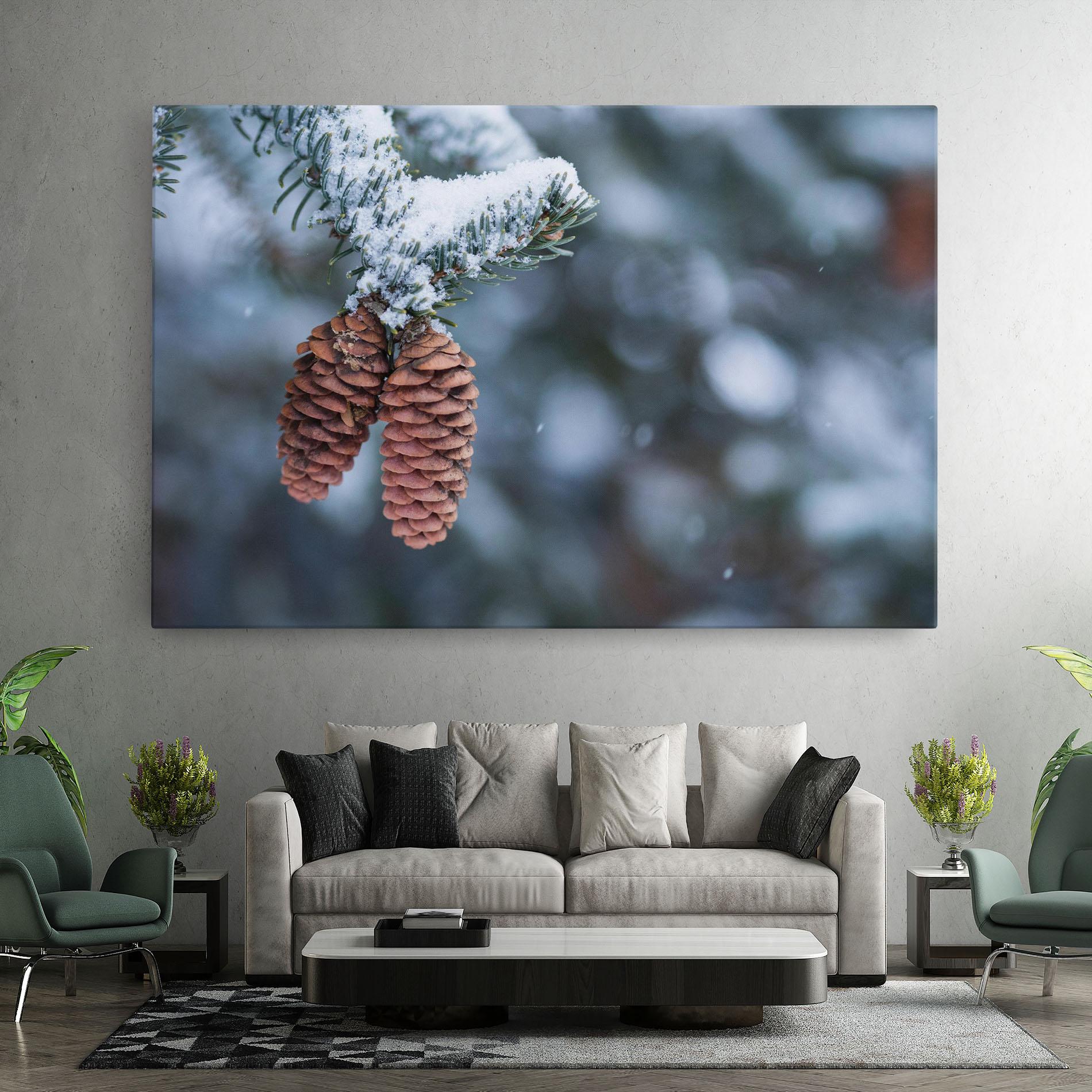 Leinwandbild Winter Cones mockup 7