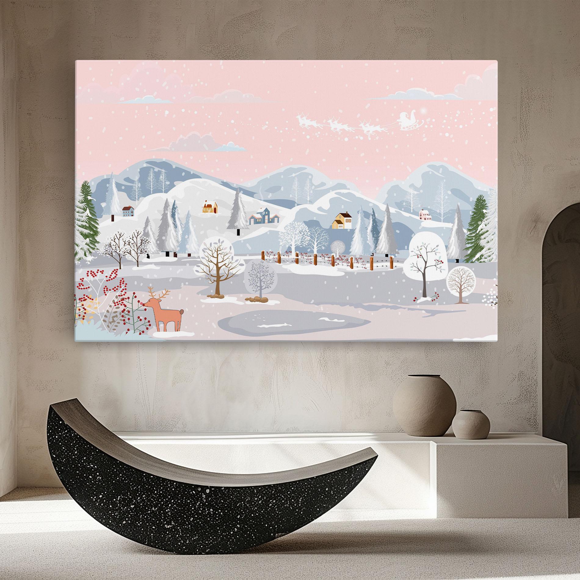 Leinwandbild Pink Sky Winter mockup 8