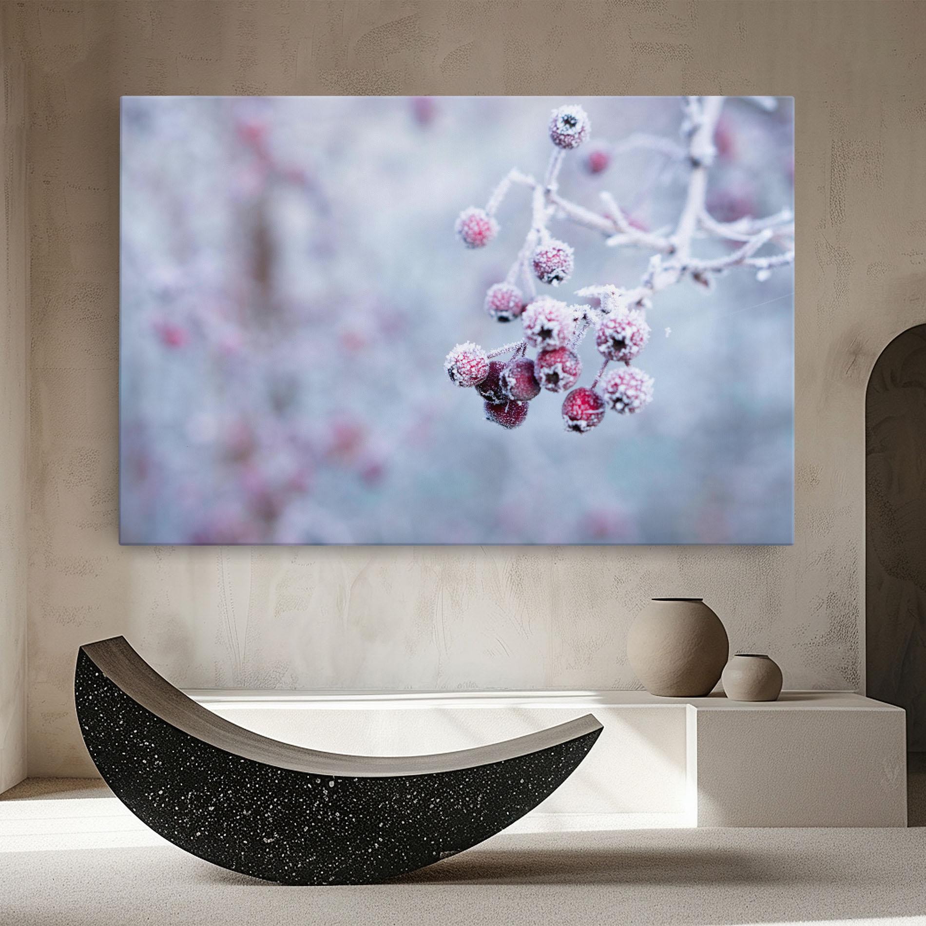 Leinwandbild Red Winter Fruits mockup 8