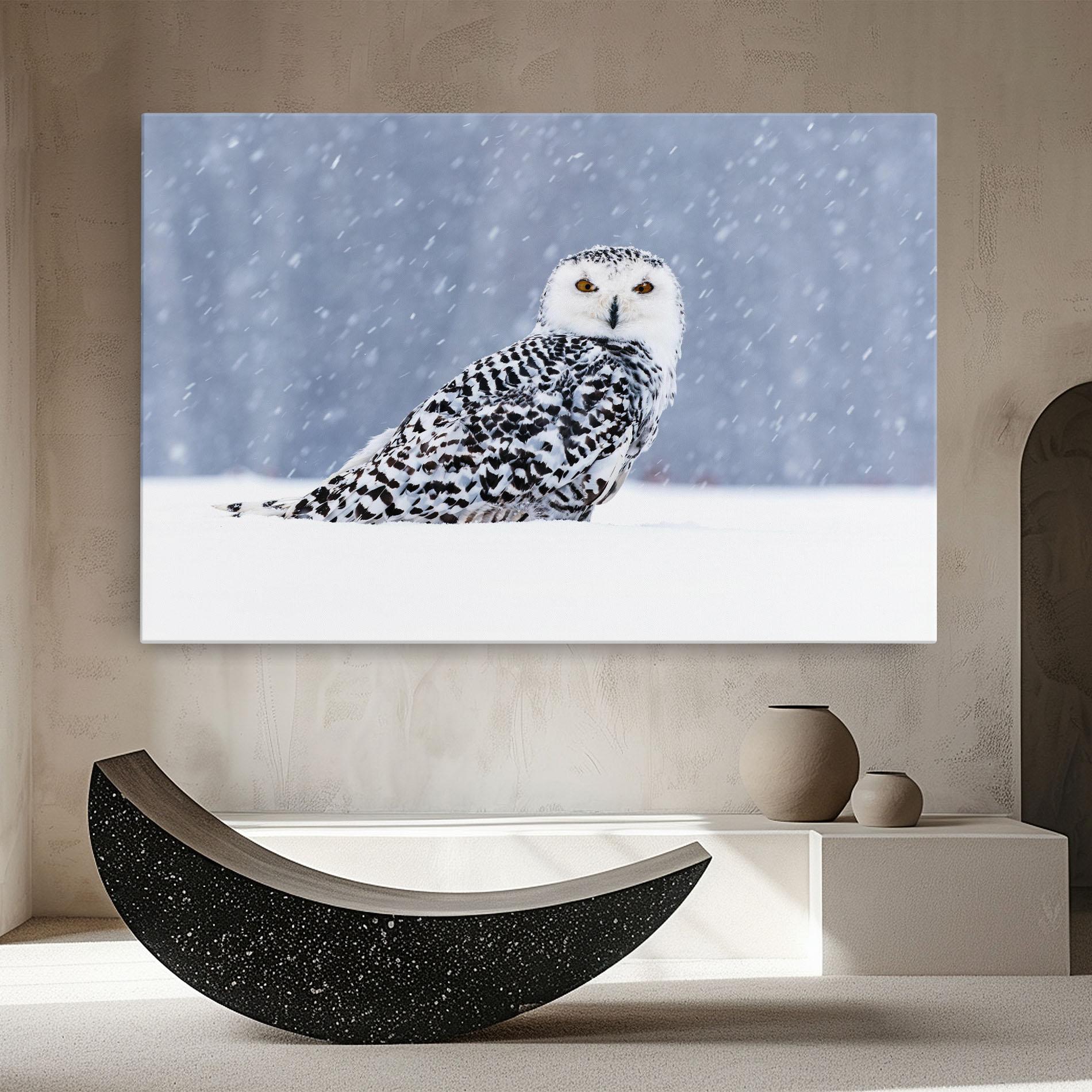 Leinwandbild Snow Owl mockup 8