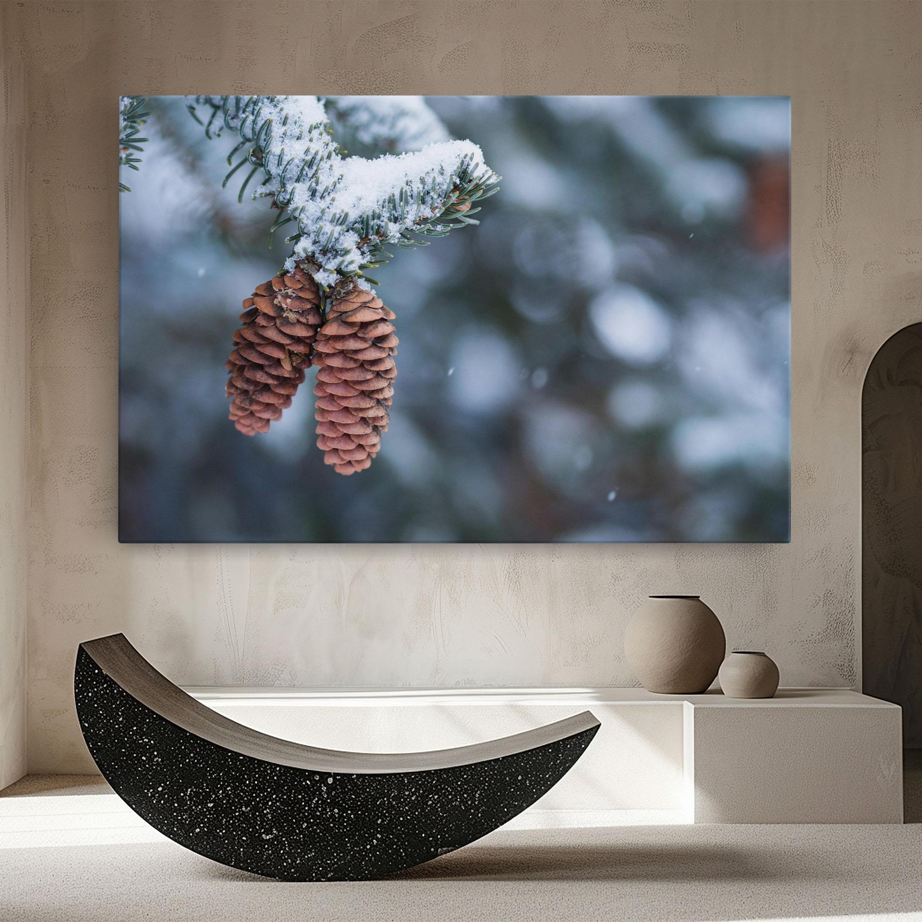 Leinwandbild Winter Cones mockup 8