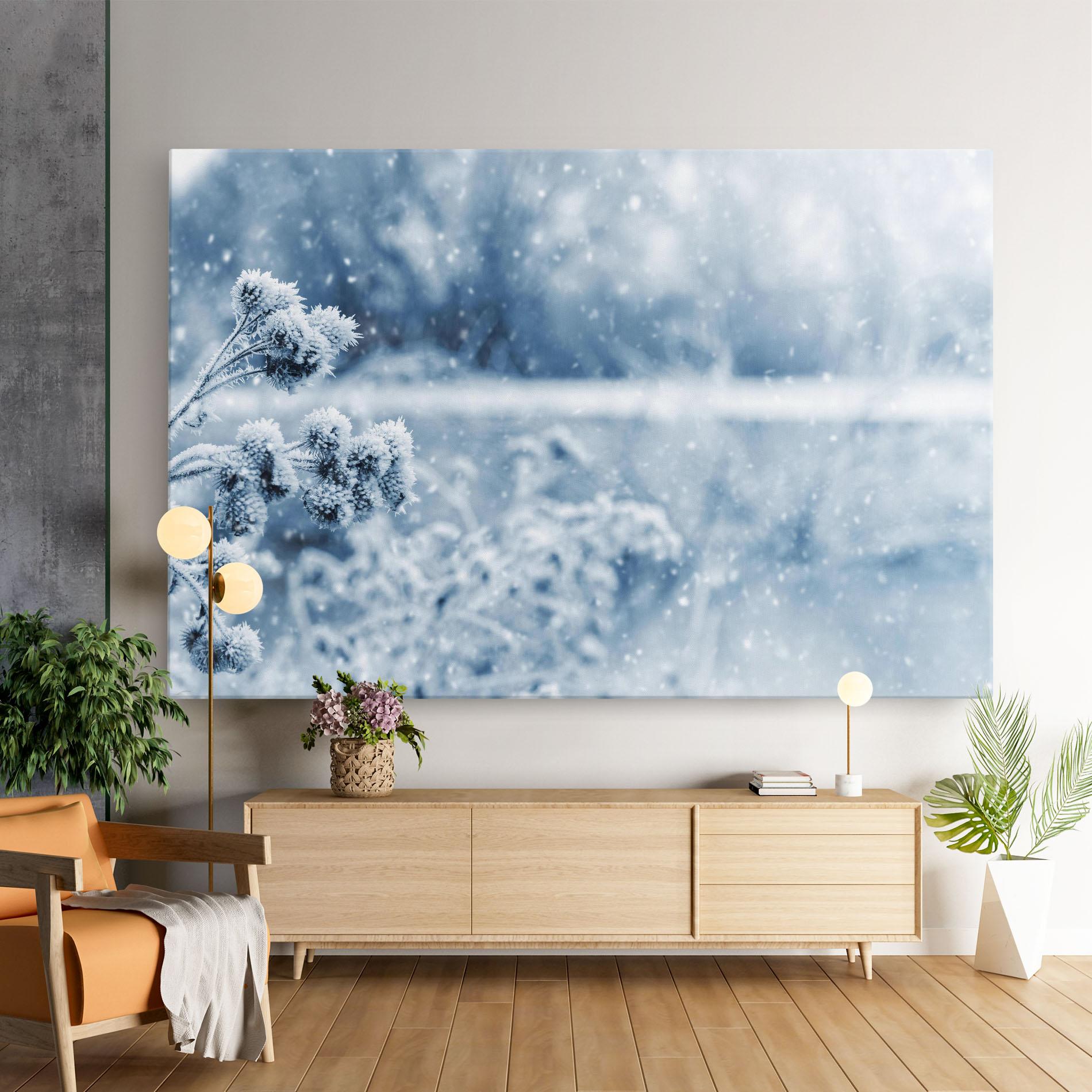 Leinwandbild Pretty Winter Plants mockup 9