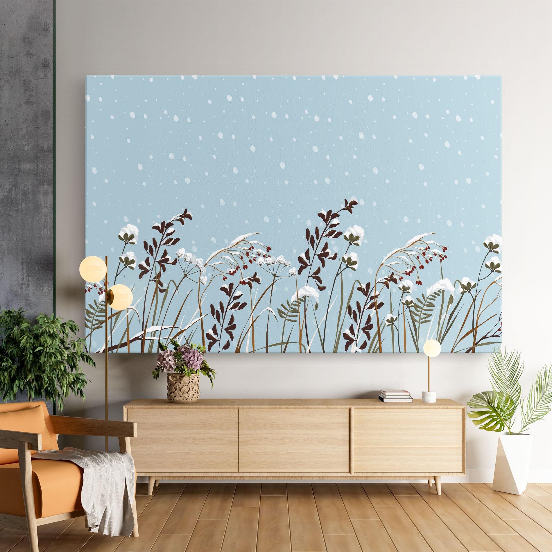 Leinwandbild Snow Plants mockup 9