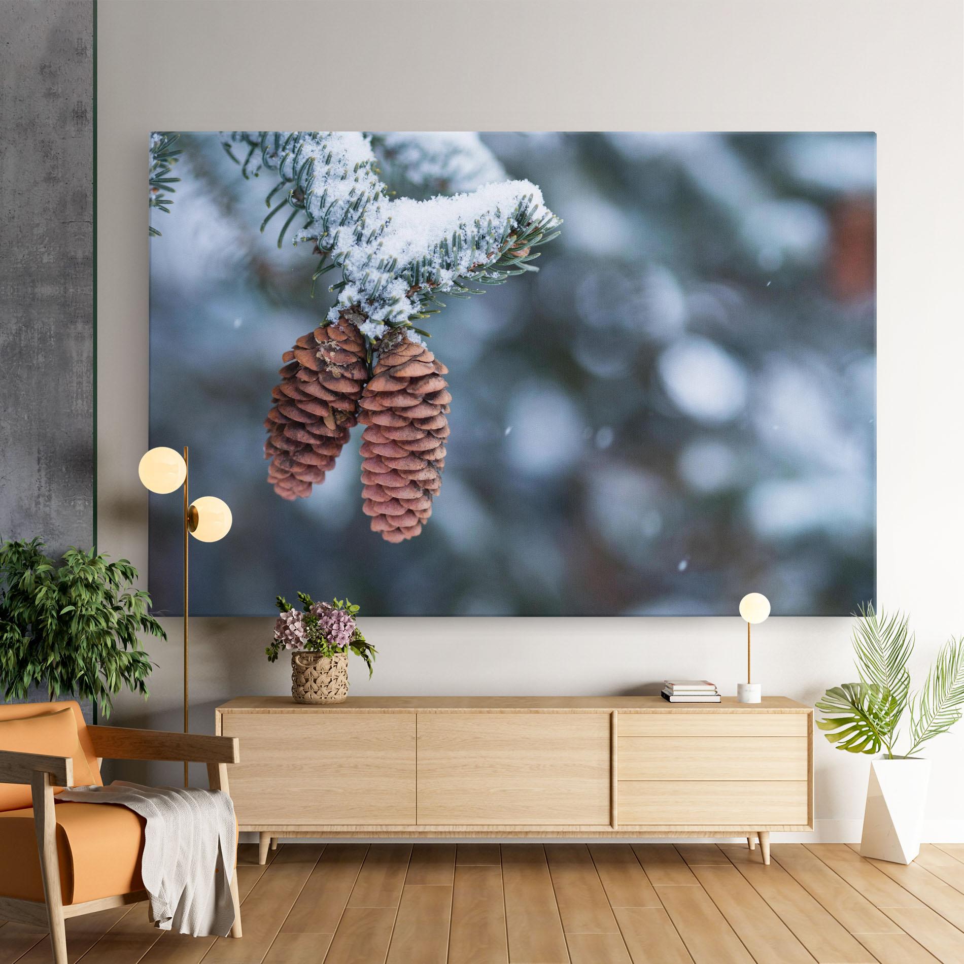 Leinwandbild Winter Cones mockup 9