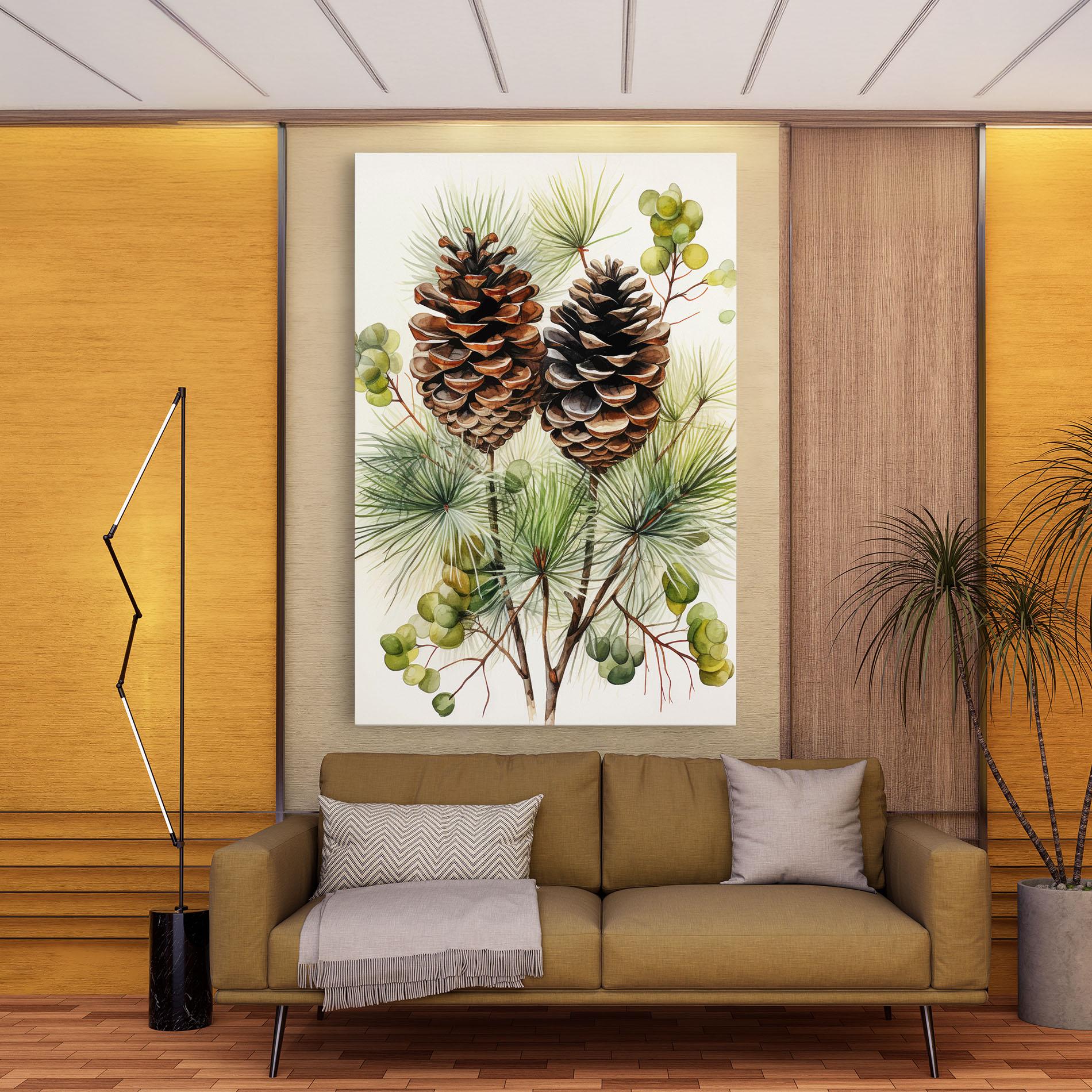 Leinwandbild Brown Cones mockup 9