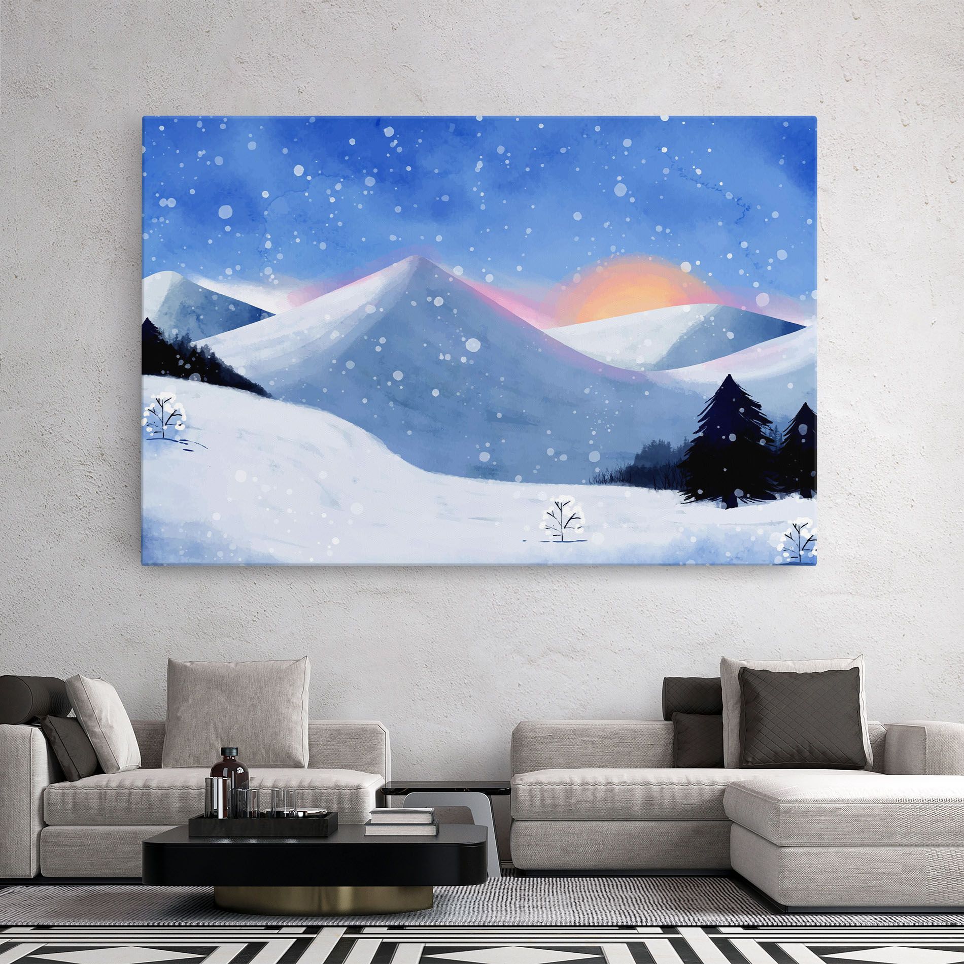 Mountain Snow Art mockup 2
