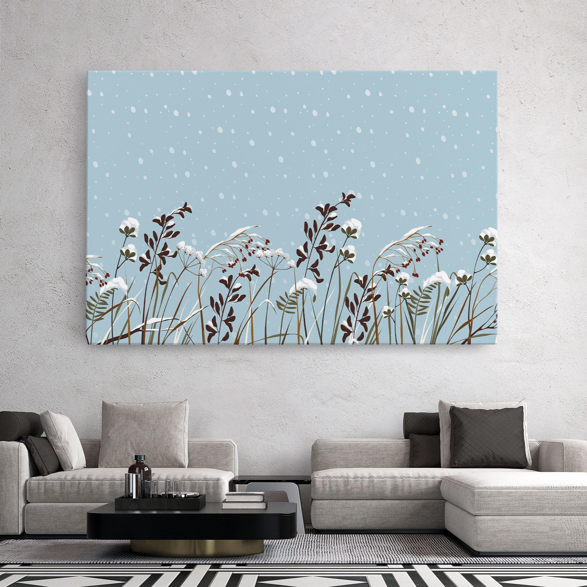 Leinwandbild Snow Plants mockup 2