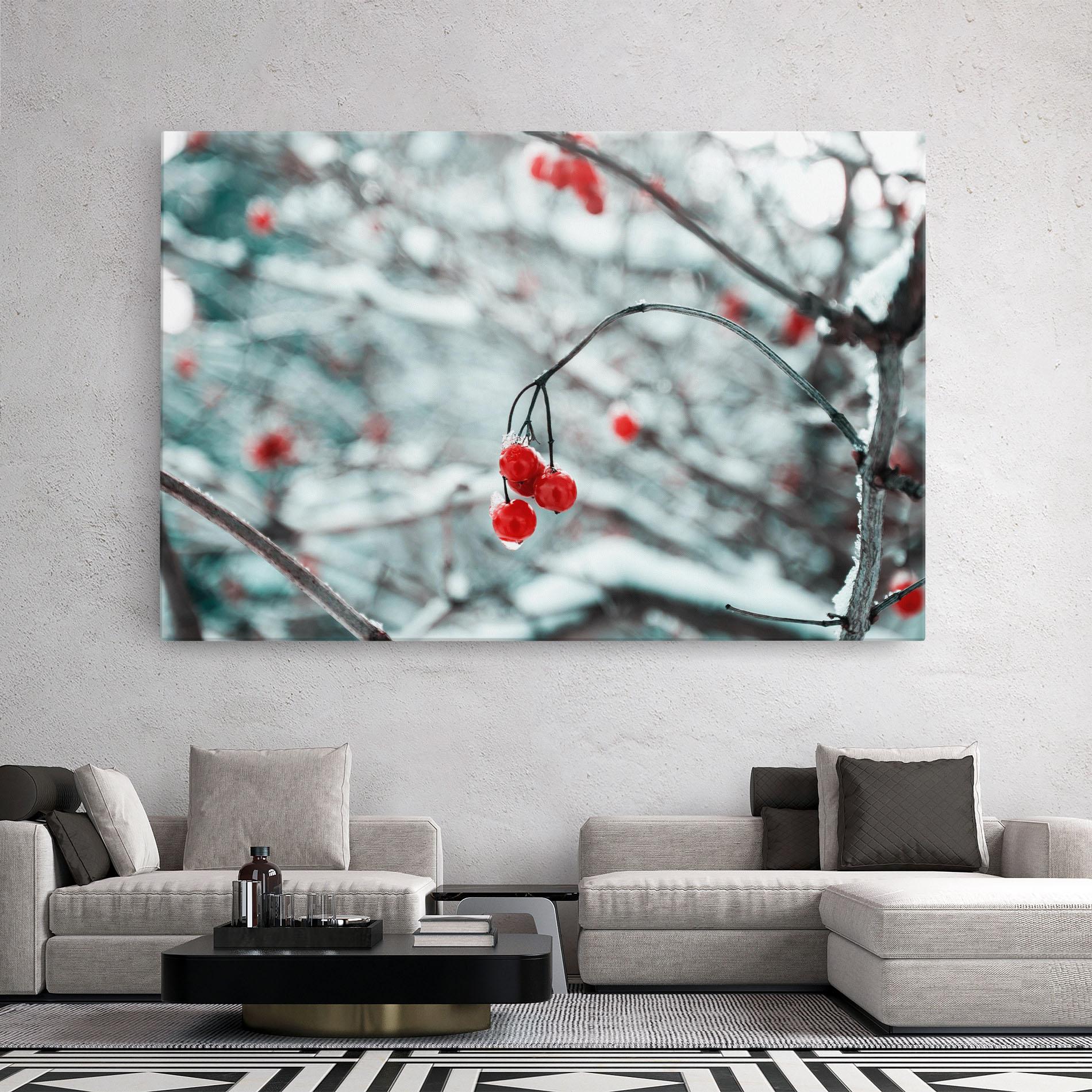 Leinwandbild Snow Red Fruits mockup 2