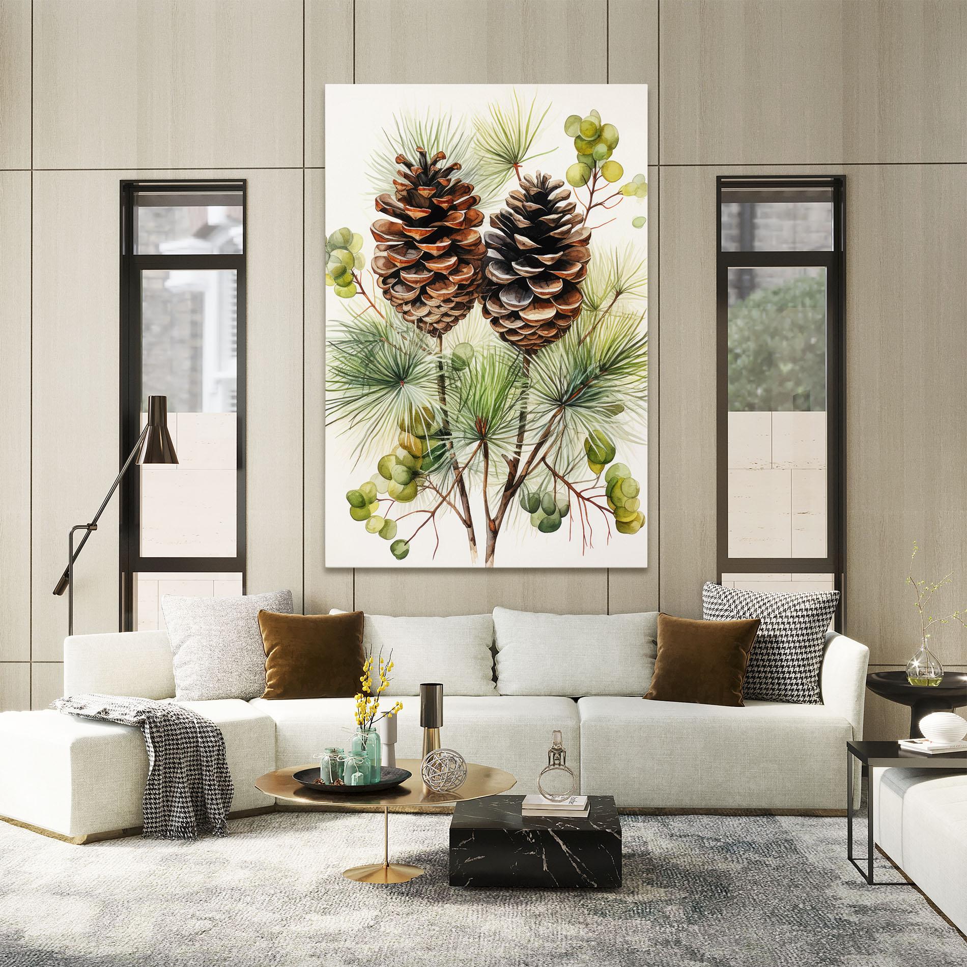 Leinwandbild Brown Cones mockup 2