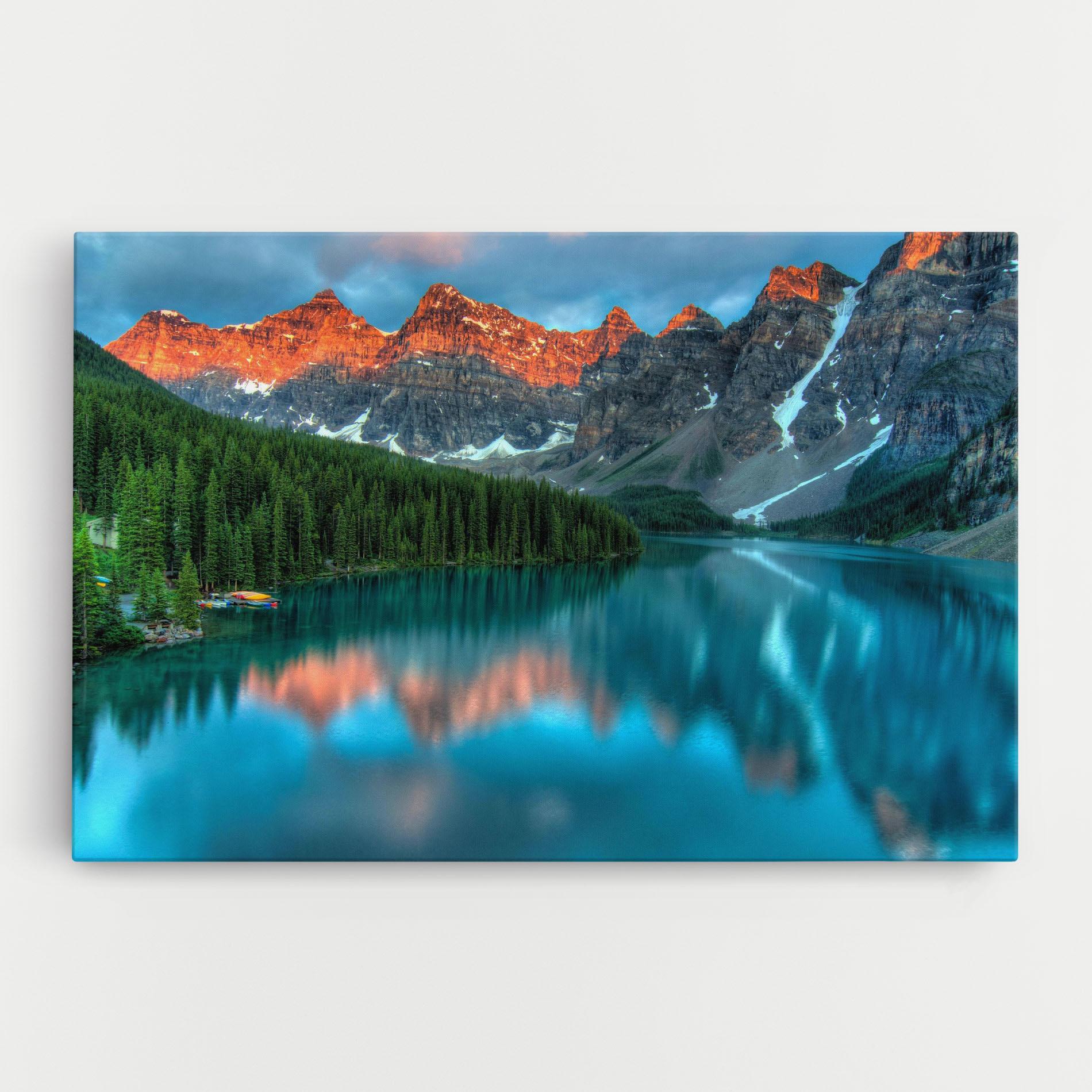 Leinwandbild Beautiful Blue Lake mockup 0