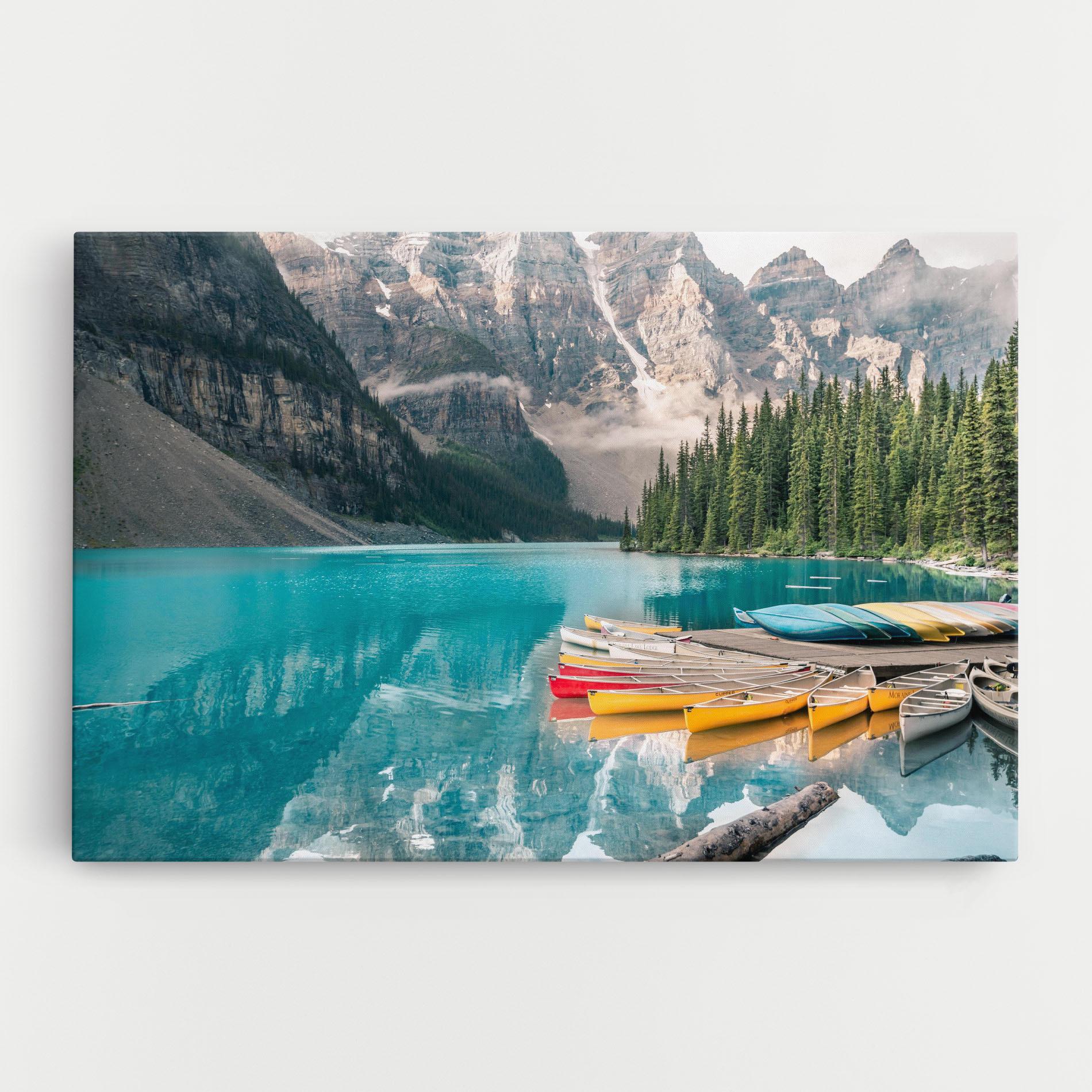 Leinwandbild Beautiful Moraine Lake mockup 0